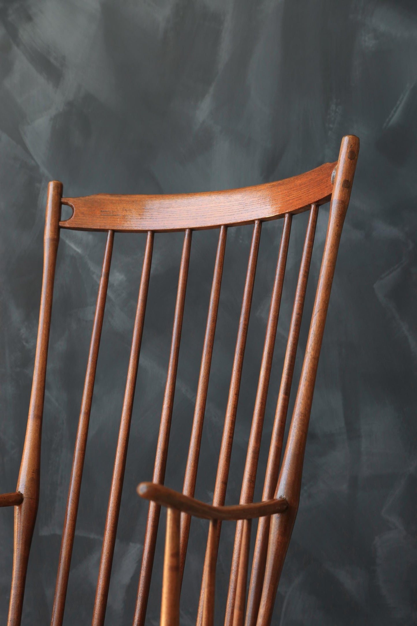 Antique 19th Century spindle back wood Ladies rocking chair