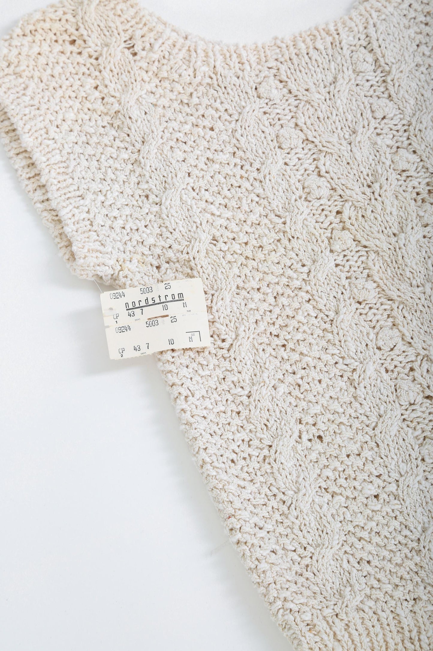 Vintage 80s hand knit silk blend deadstock sweater
