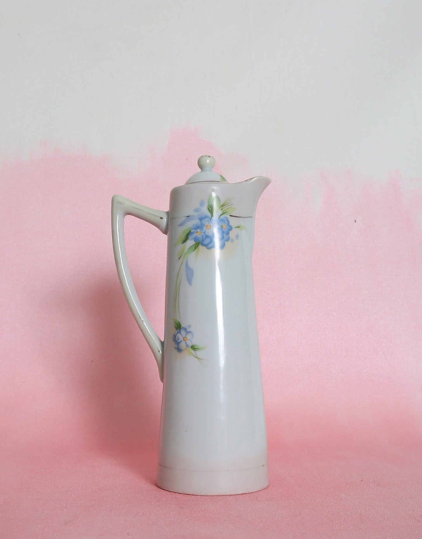 Vintage Nippon studio hand painted chocolate pot | Nippon floral painted tea coffee pot pitcher