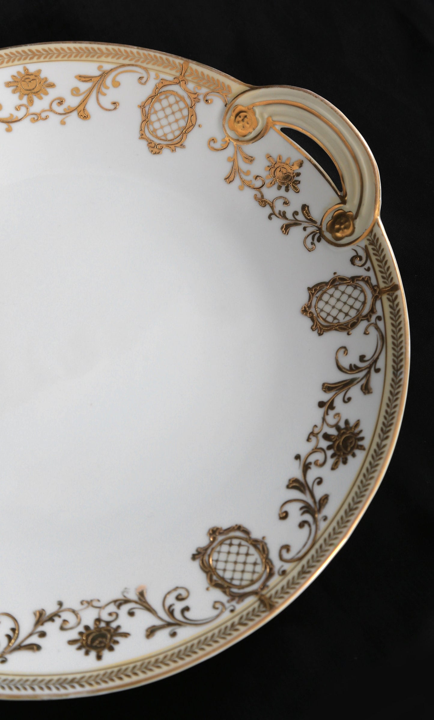 Vintage Noritake gold gilded hand painted porcelain plate platter