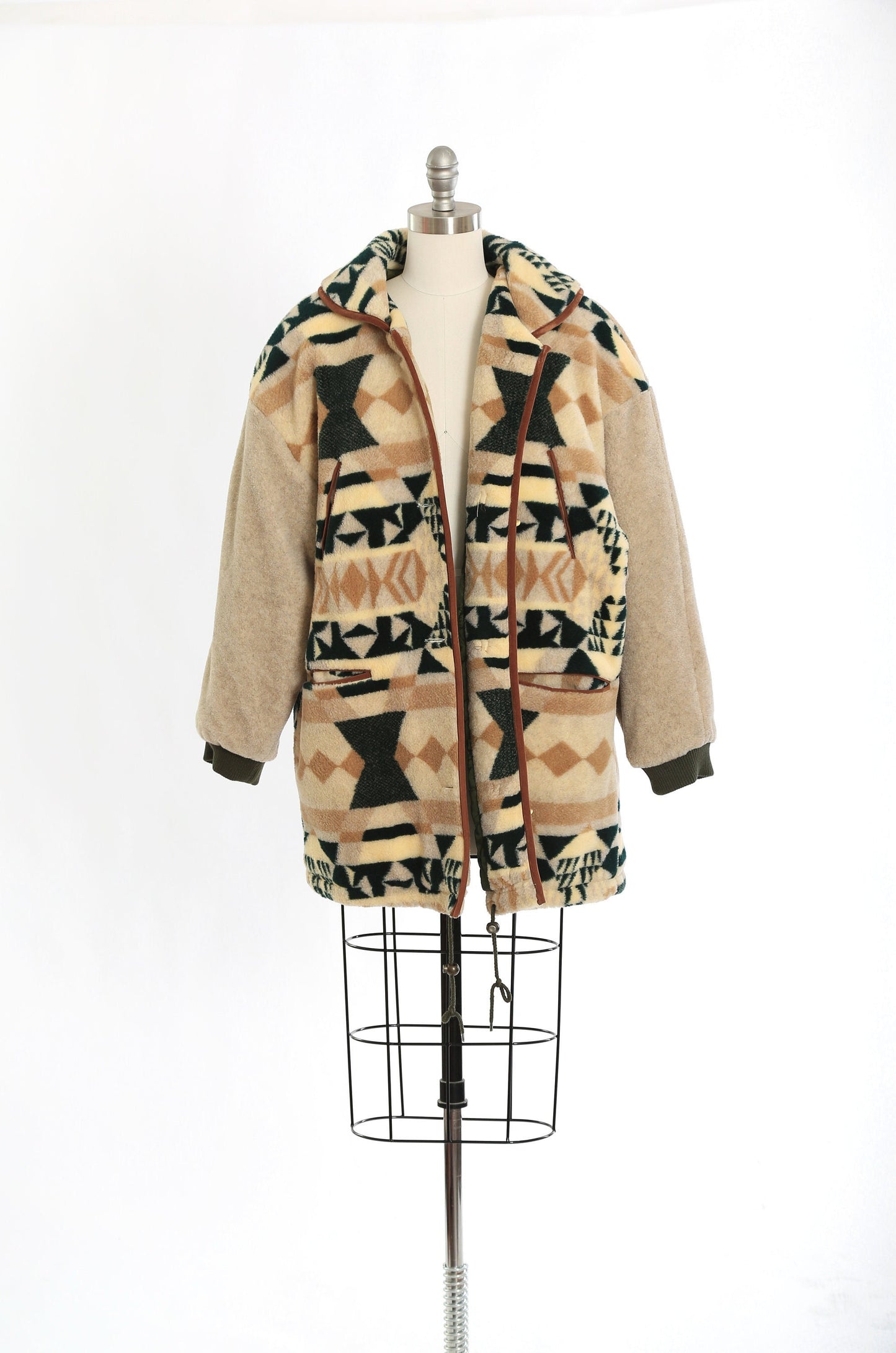 Vintage 90s oversized Southwestern blanket coat