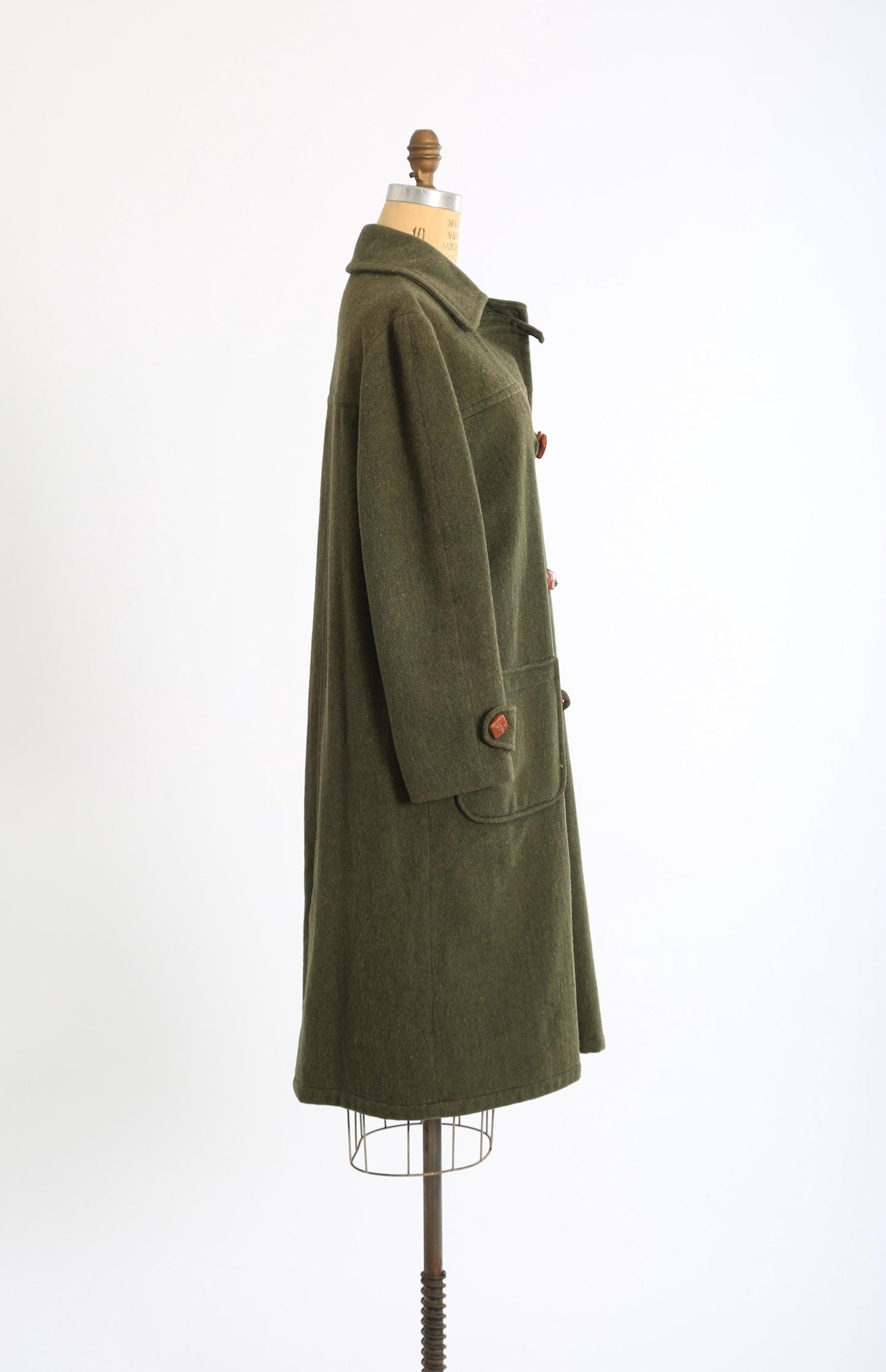 40s Dufflecoat | Vintage 1940s Valmeline West German green wool Duffle coat