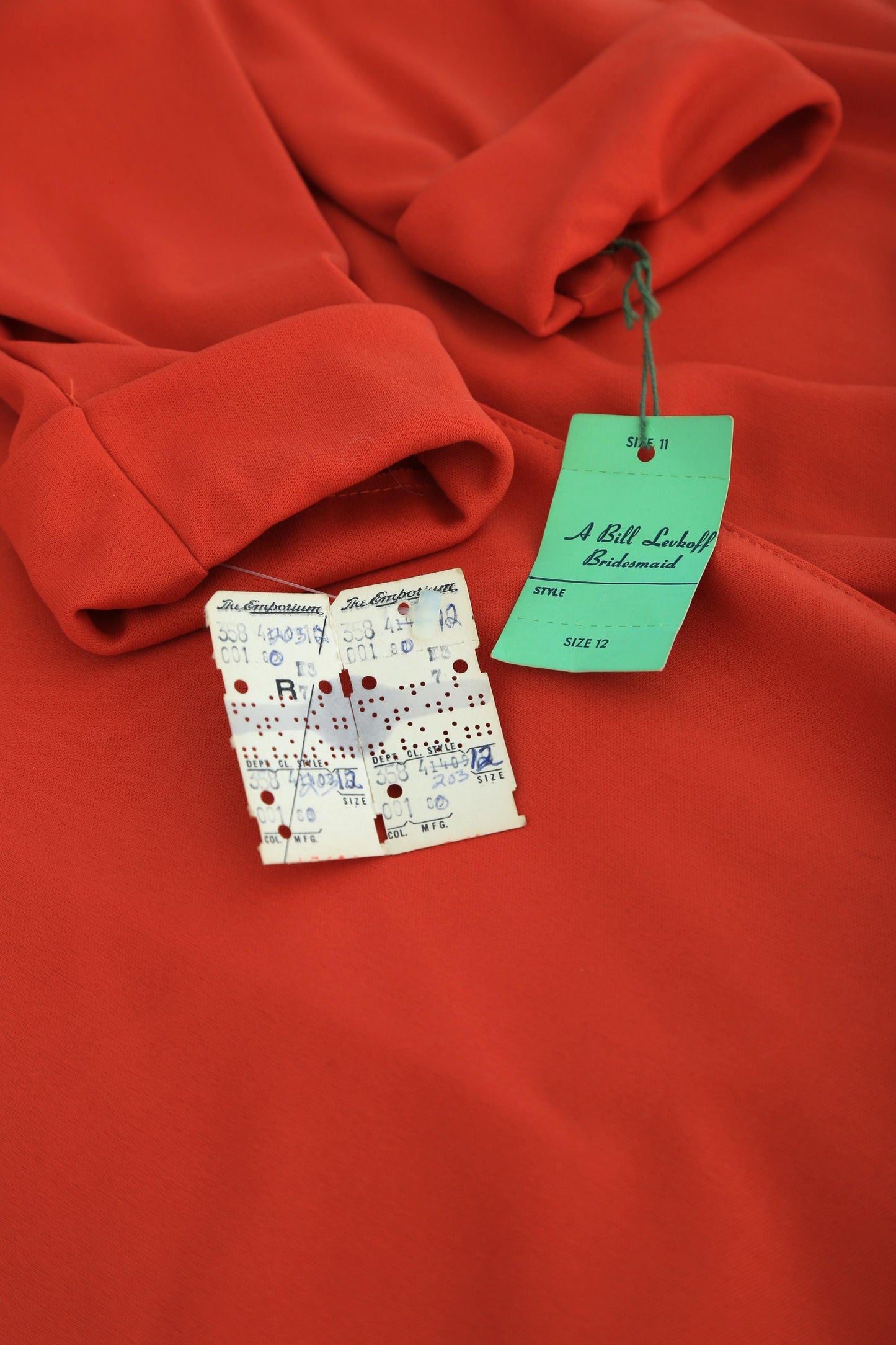 70s Orange hooded coat cape | Vintage 1970s deadstock hooded duster
