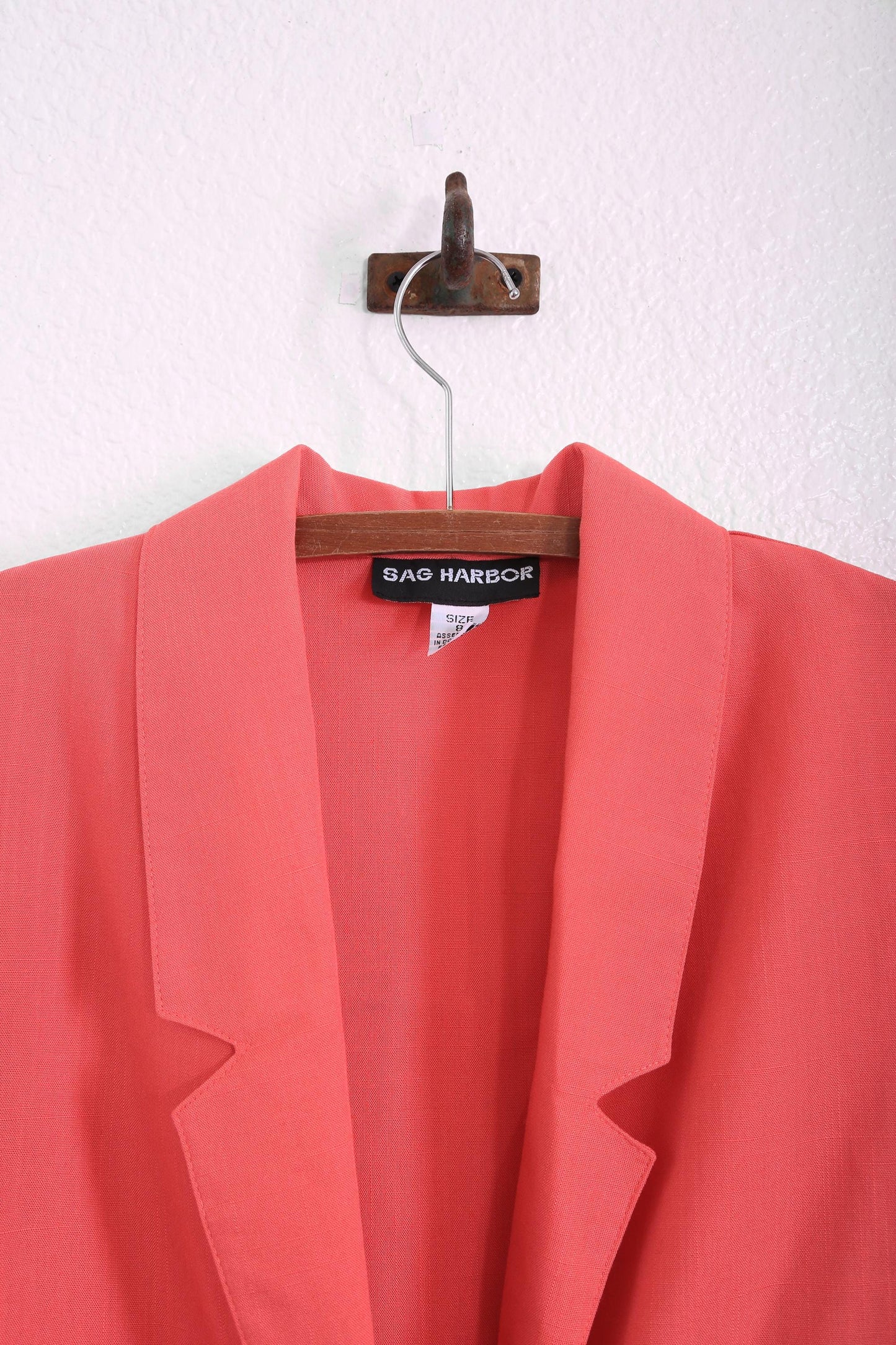 Vintage 90s salmon oversized rayon blend blazer