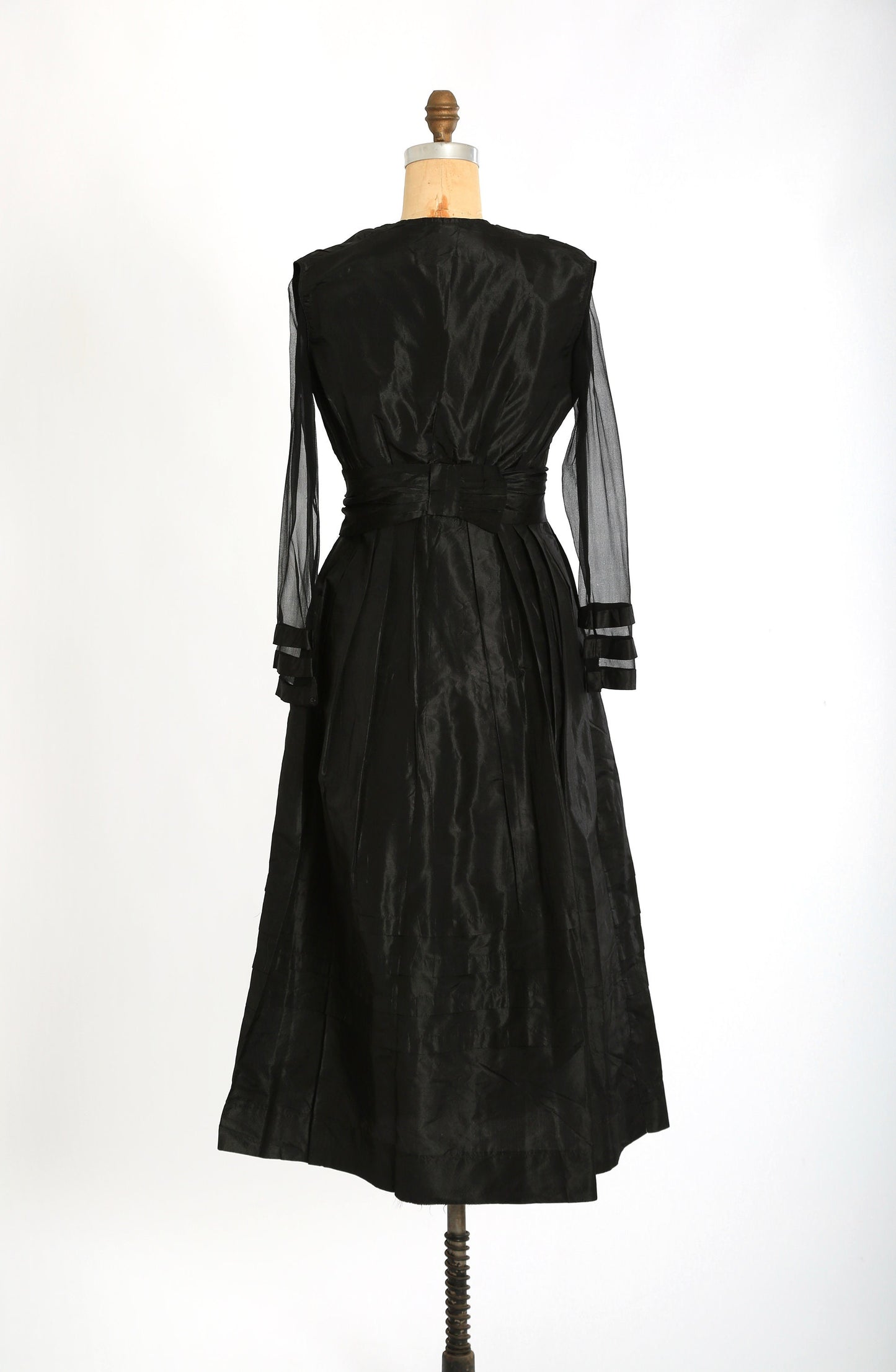 Antique Vintage Edwardian silk black dress