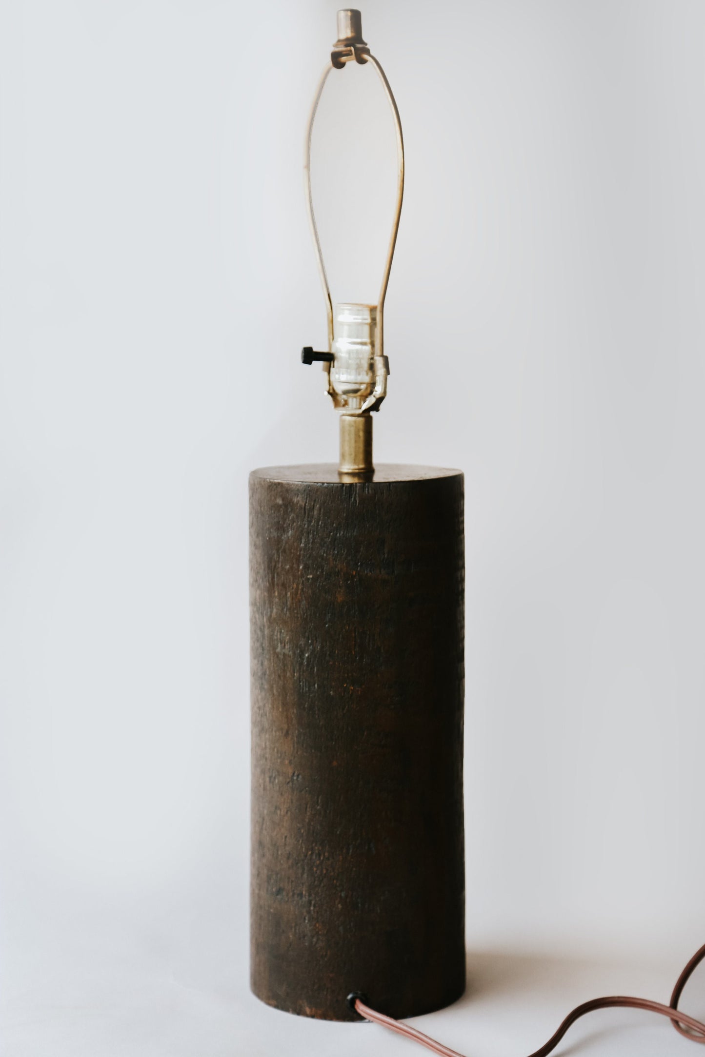 PALECEK cylinder wood lamp | vintage Palecek Mid century modern lamp