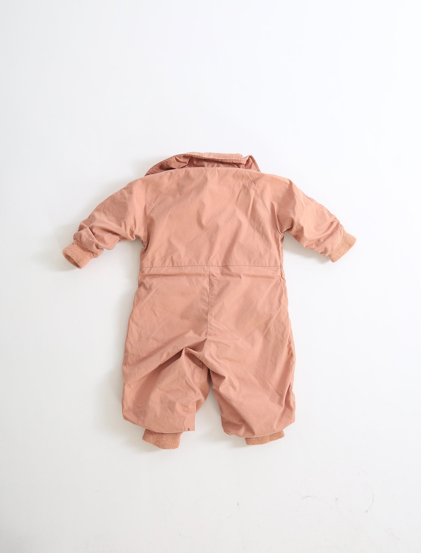 Vintage 50s baby snowsuit | 1950s toddler pink wool snowsuit jumpsuit