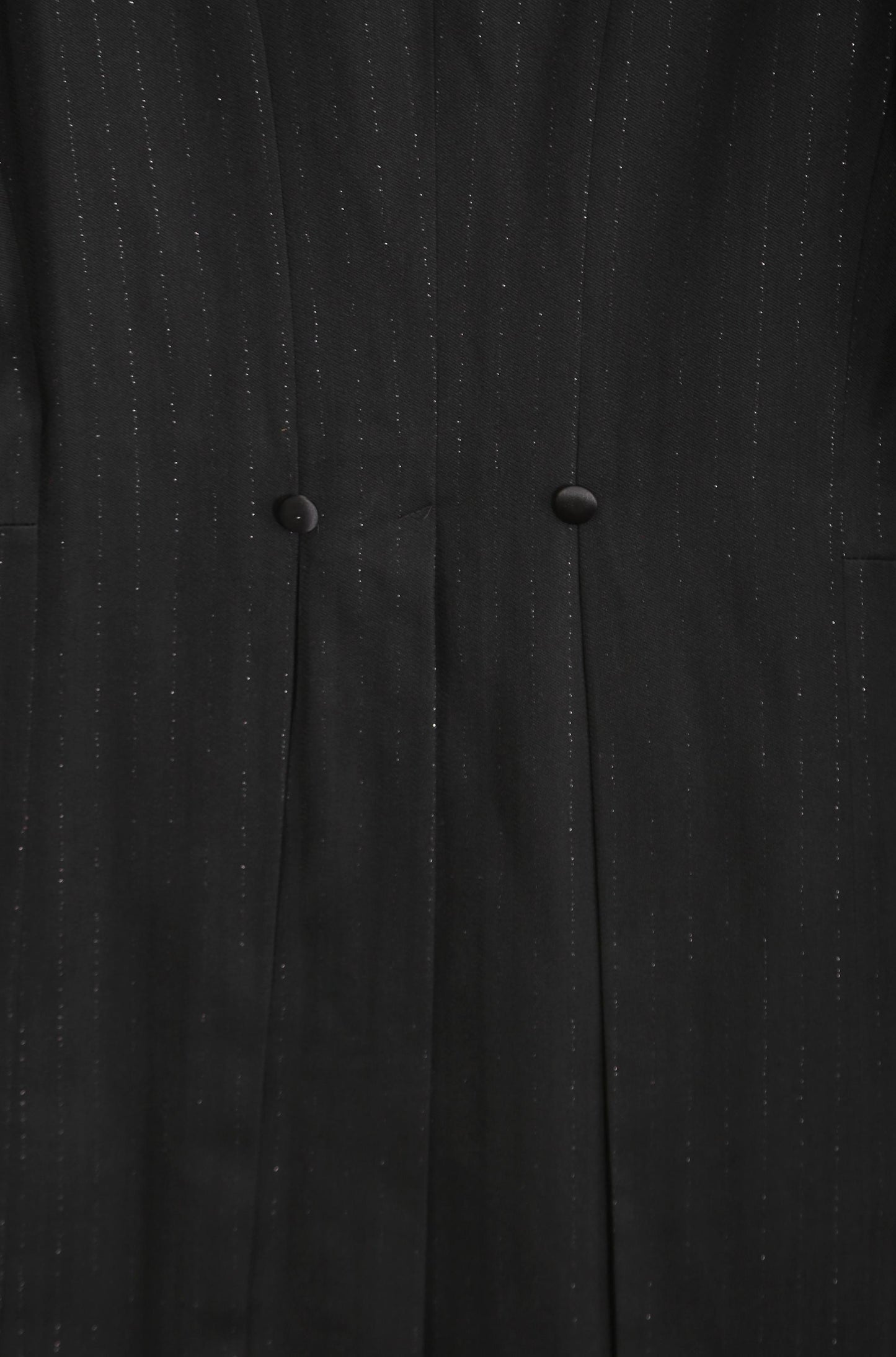 Christian Dior Suit tails | Vintage 80s 90s Dior black metallic silver pinstriped Tuxedo tails suit jacket blazer