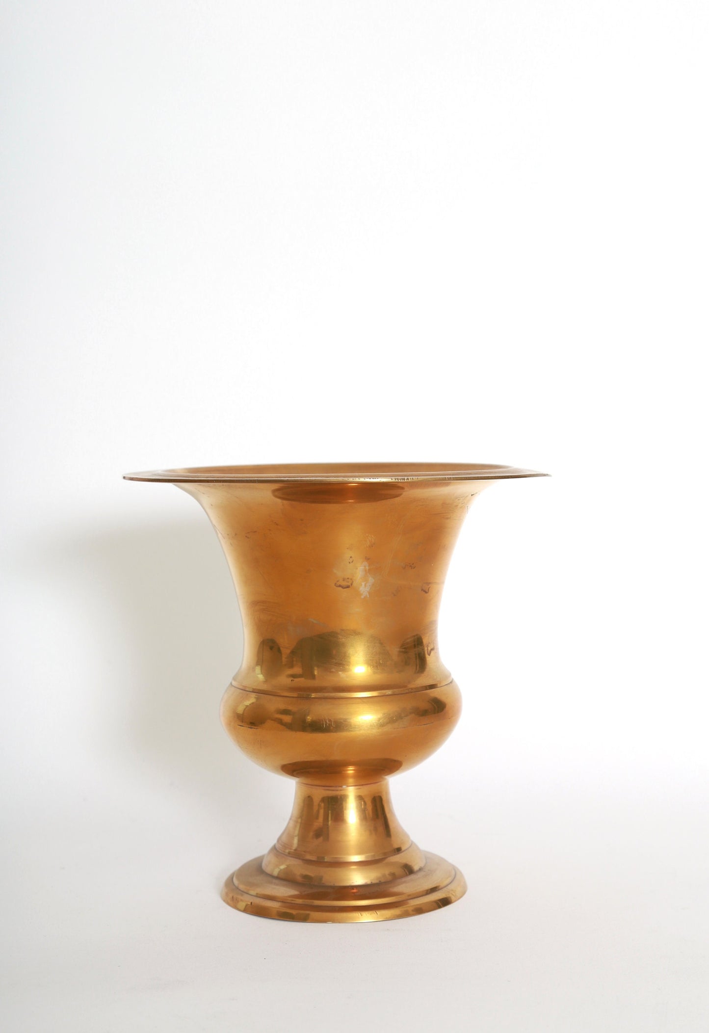 Vintage solid brass vase