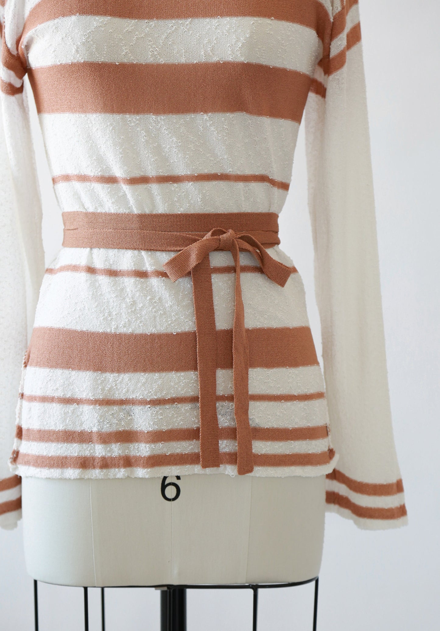 Solé Crochet sweater | Vintage 70s Saks Fifth Avenue striped knit top | crochet knit sweater