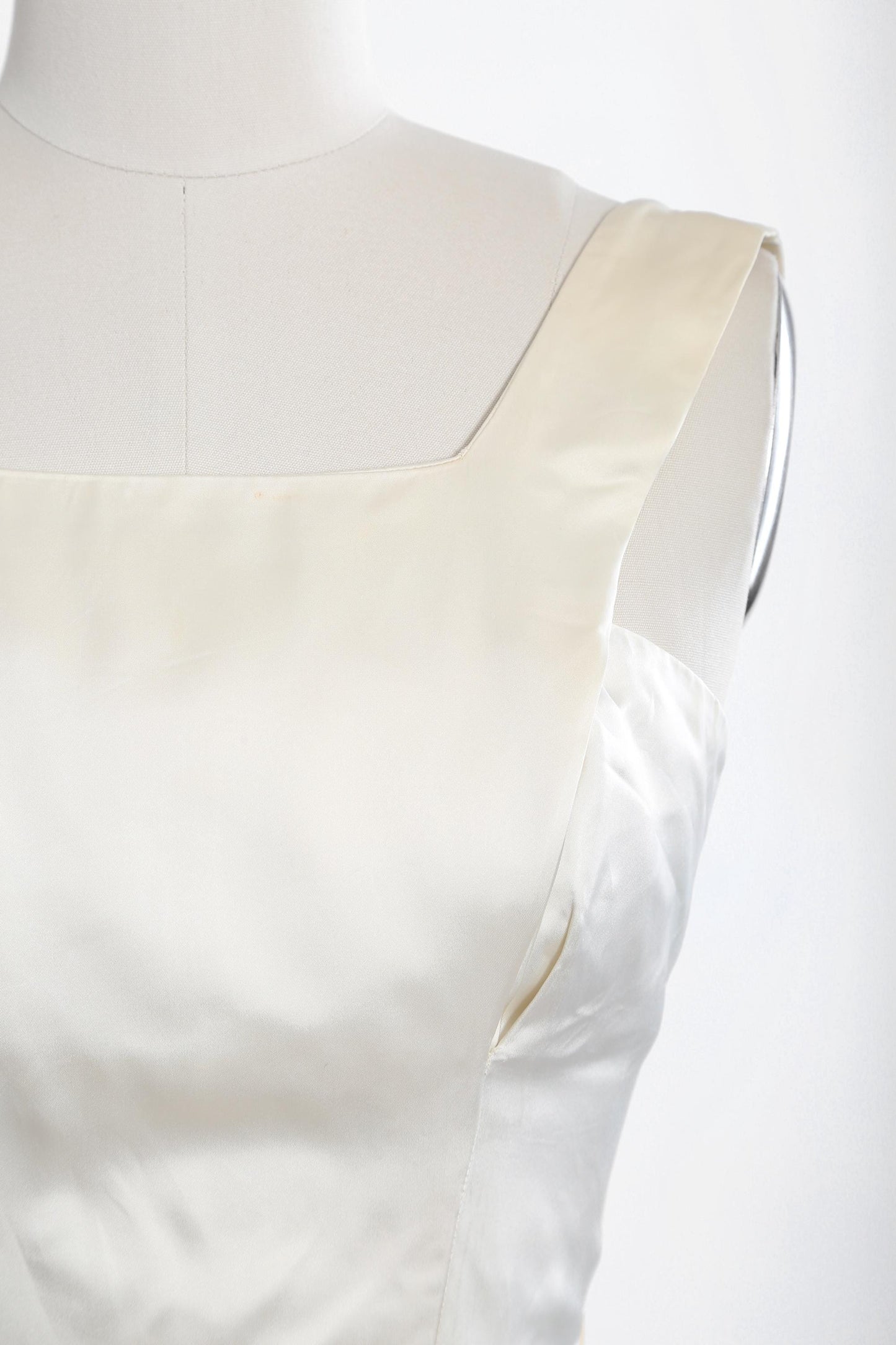 50s Lilli Ann dress | Vintage 1950s ivory Lilli Ann silk satin wiggle dress