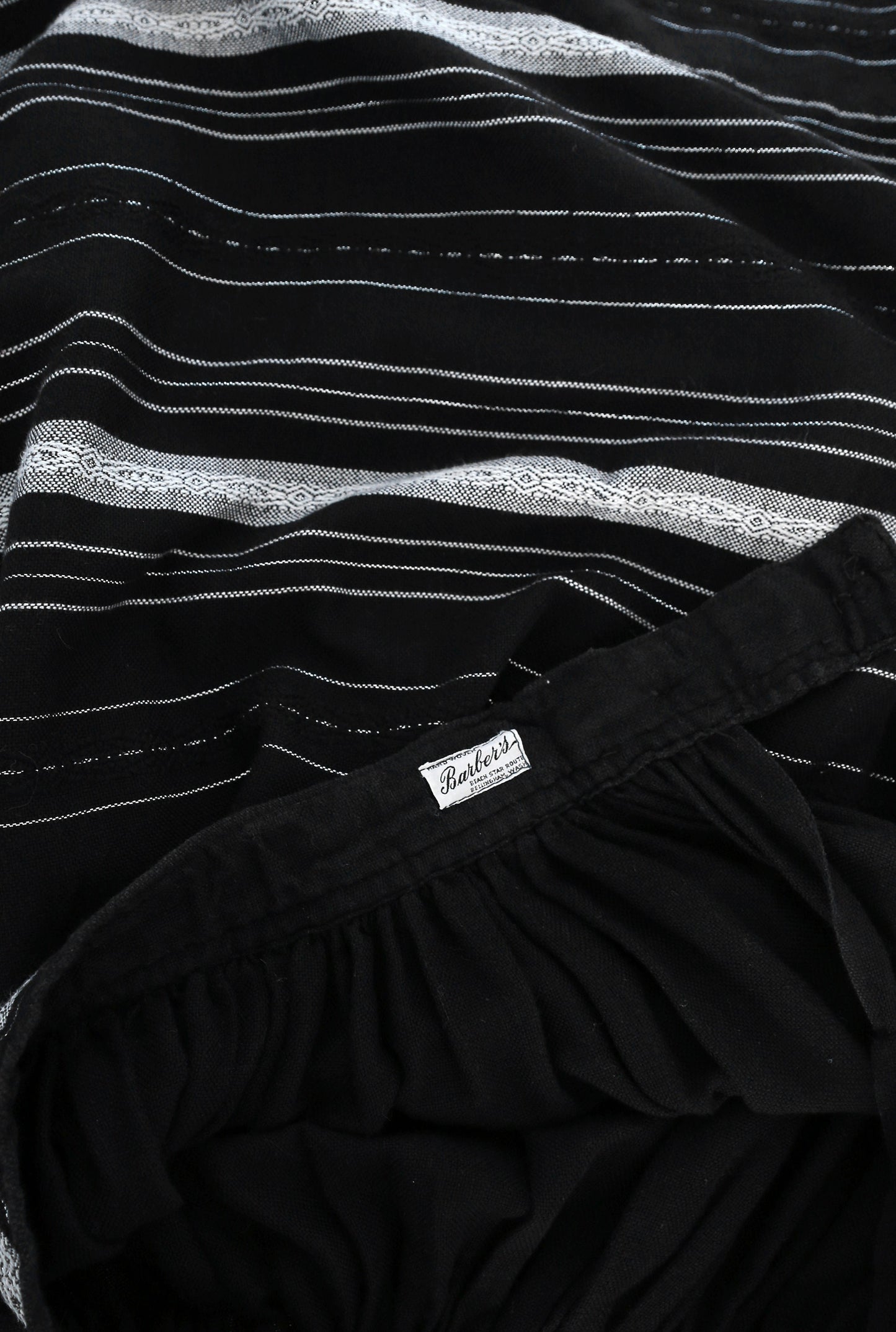 40s Serape skirt | vintage 1940s black woven Mexican skirt