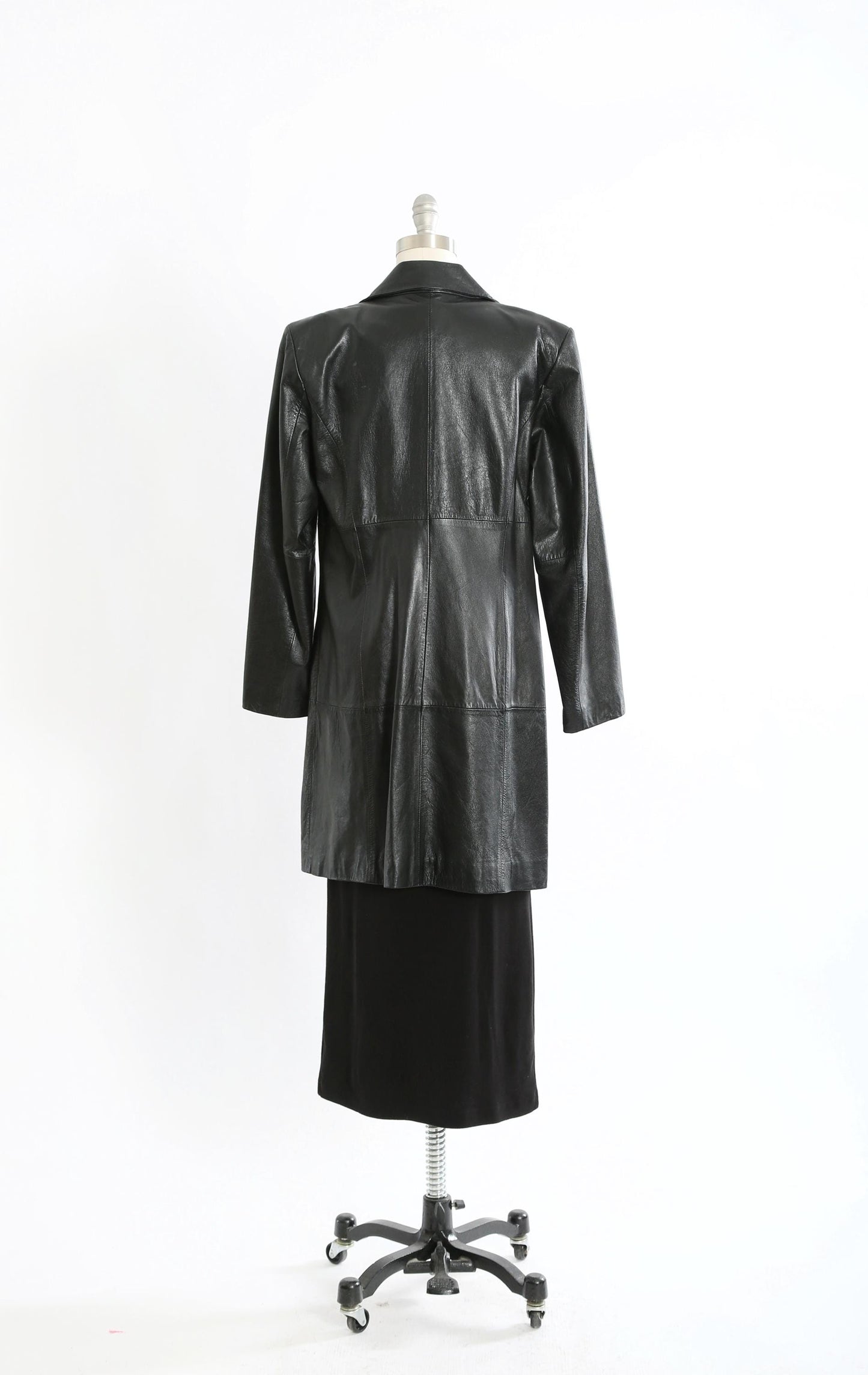Vintage Y2K Wilsons Pelle Studio black leather coat