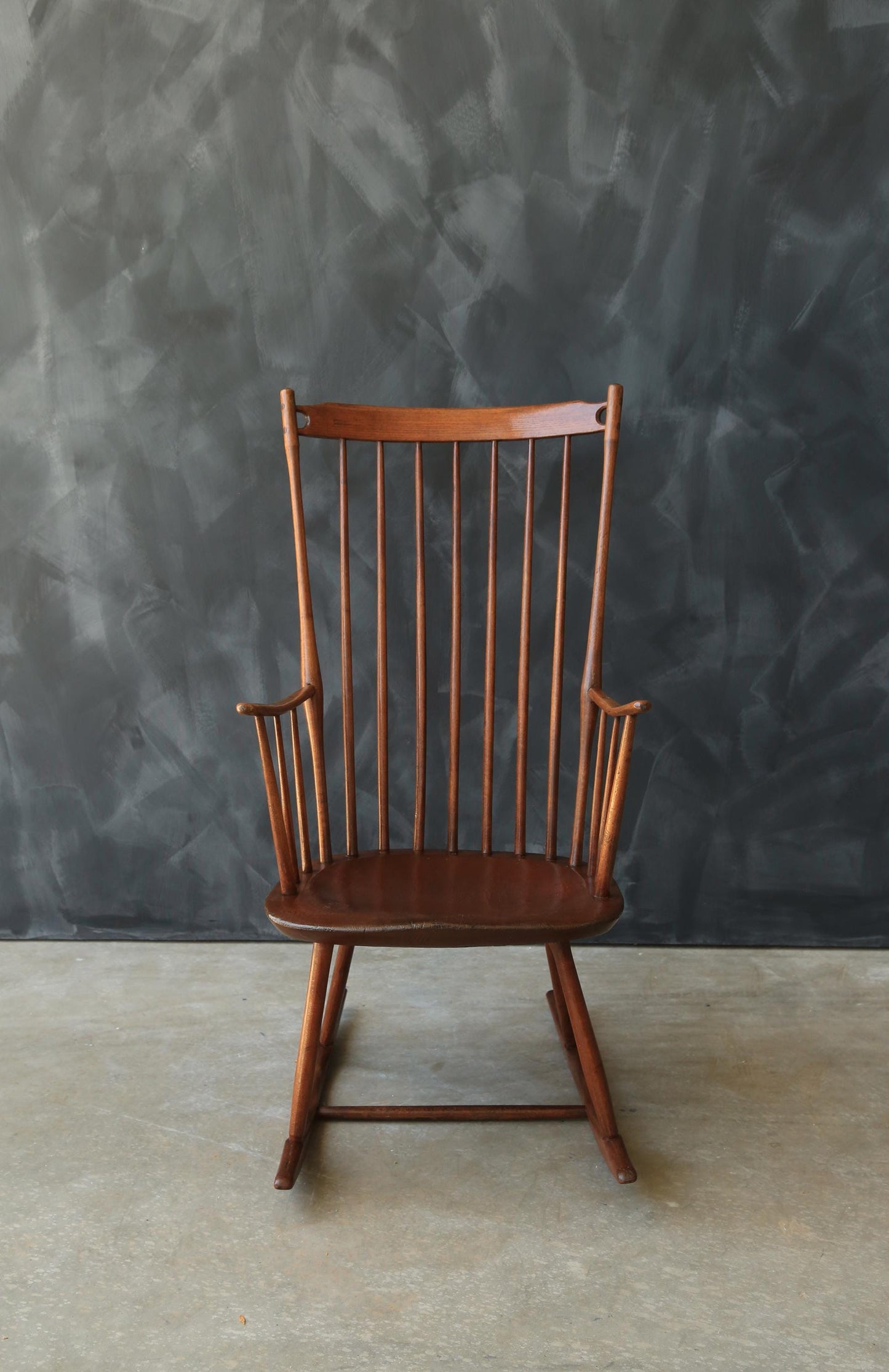 Antique 19th Century spindle back wood Ladies rocking chair