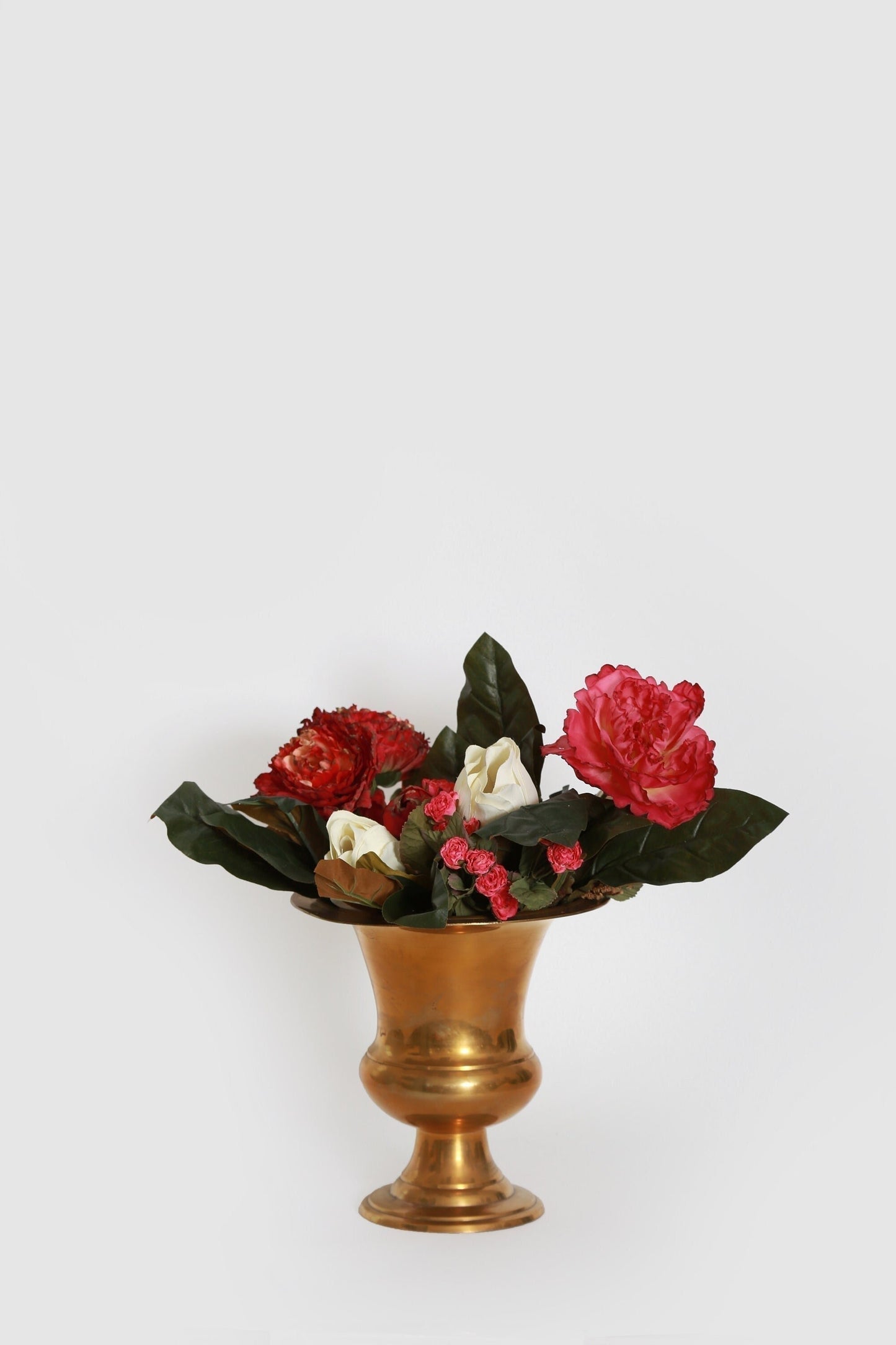 Vintage solid brass vase