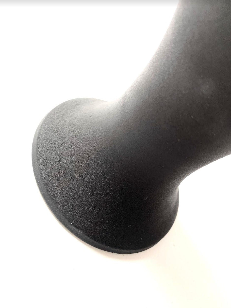 Vintage Mid Century Modern Architectural pottery Vase | Matte black stoneware planter