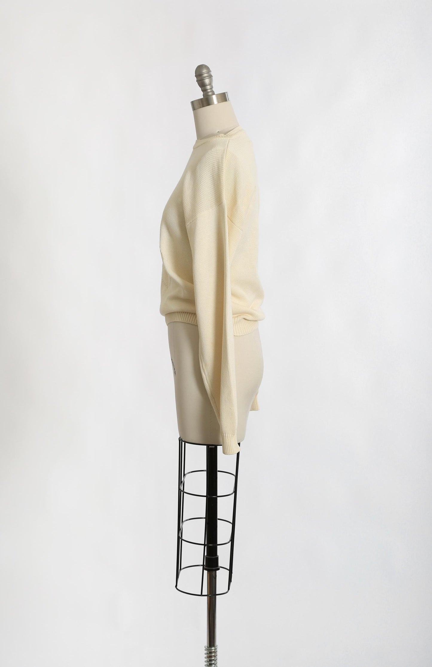 80s Nautical white knit sweater