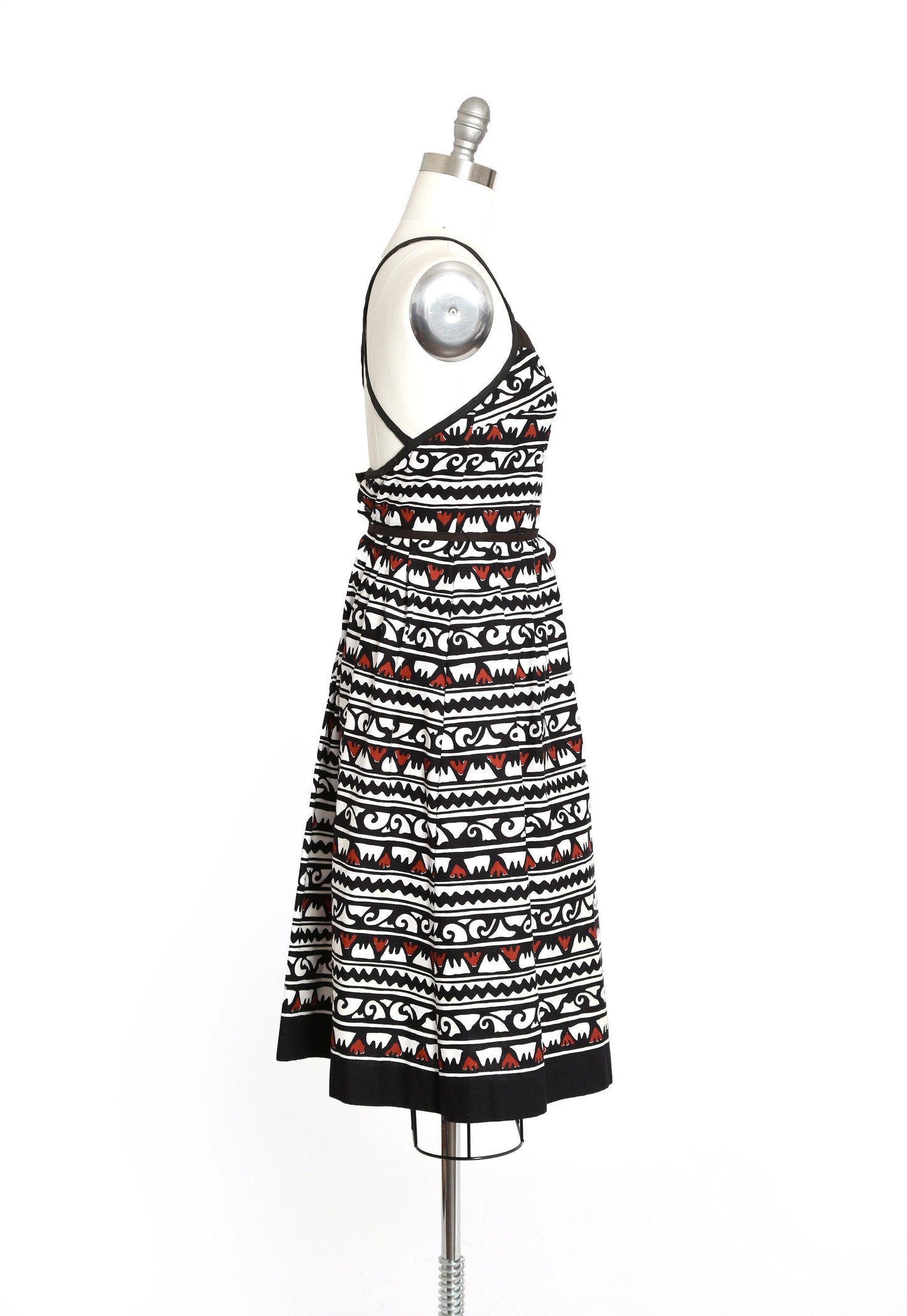 Lanz tribal dress | Vintage 60s Lanz cotton wave dress | 1960s tribal print dress