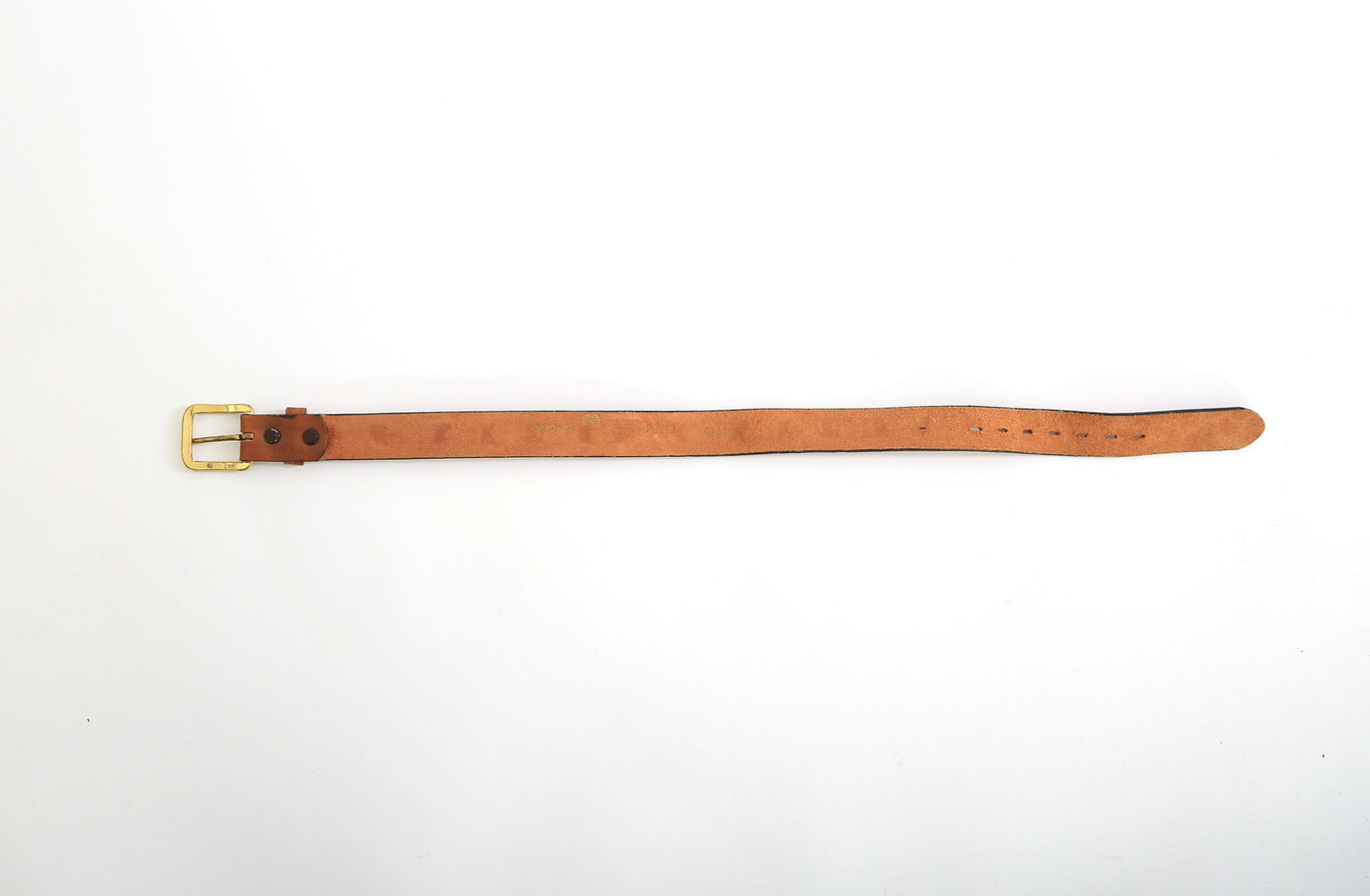 Vintage Chambers Disney western tooled brown leather kids belt