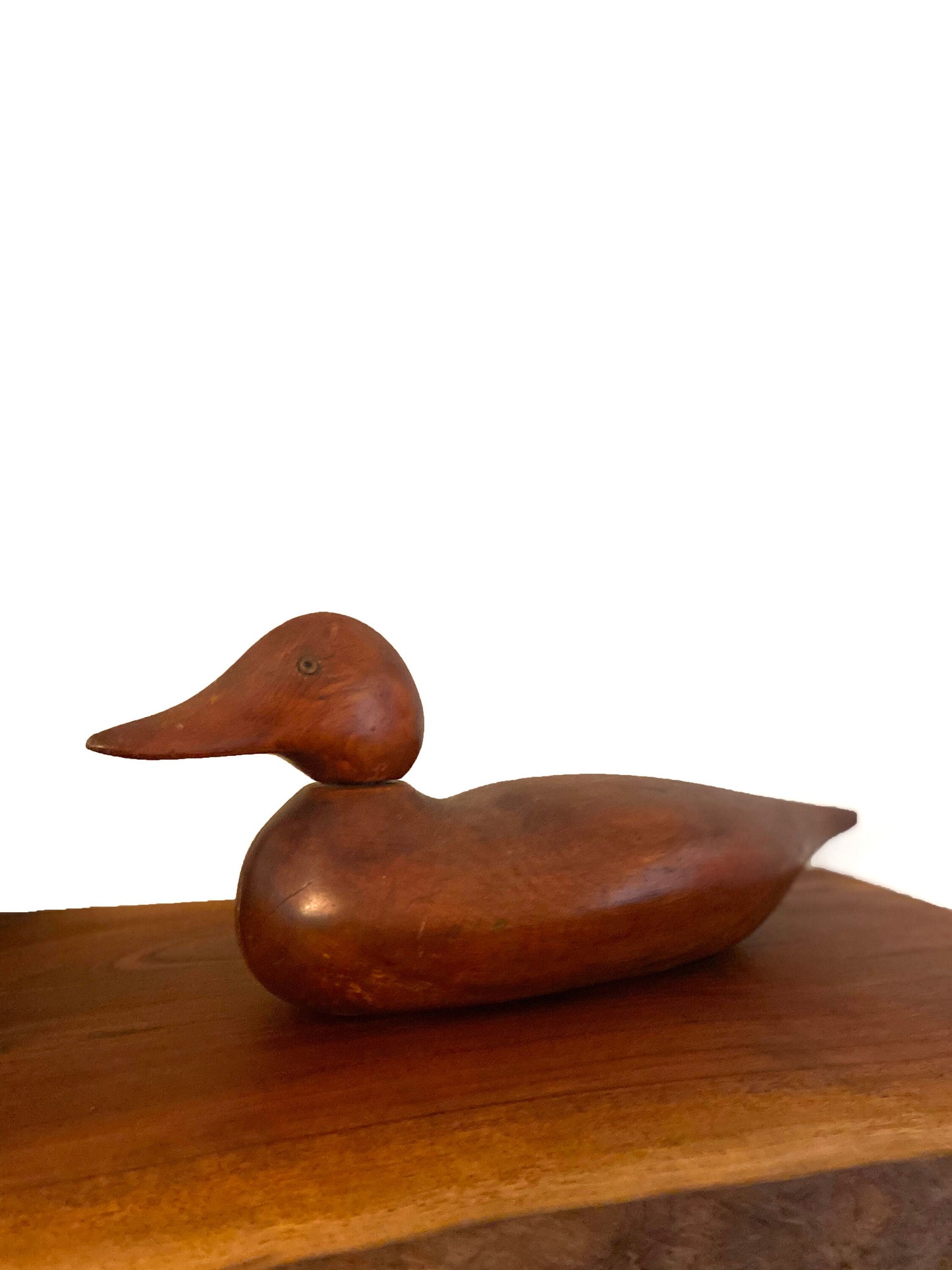Antique vintage 1900s solid wood duck decoy Mallard