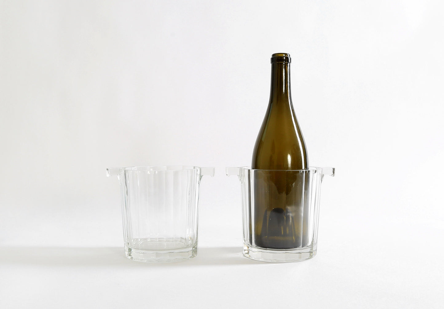Vintage Moet & Chandon glass ice buckets Pair