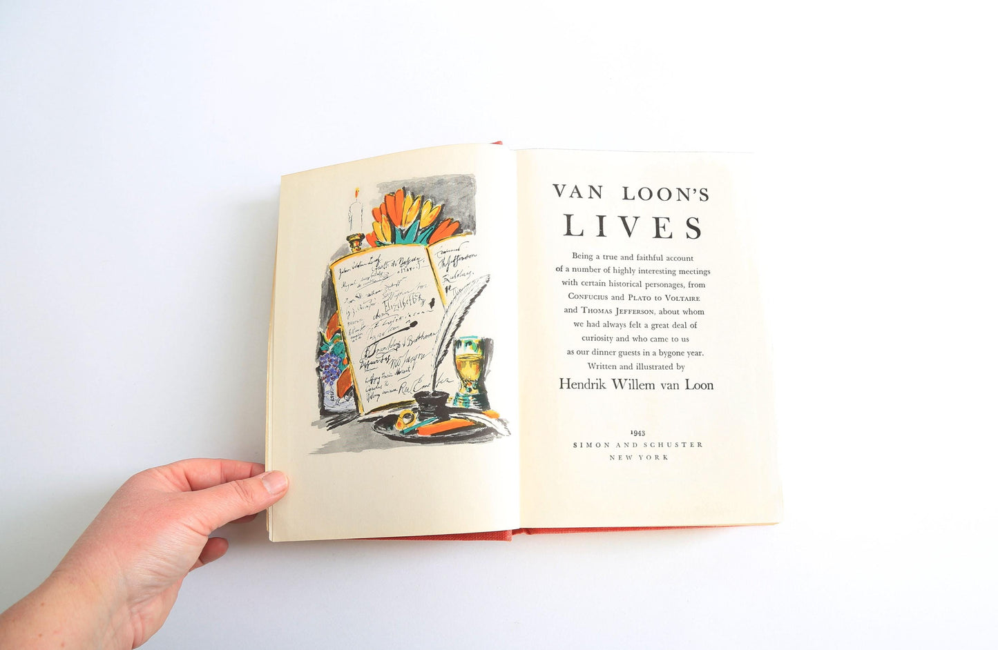 1943 Van Loon's lives book Simon and Schuster
