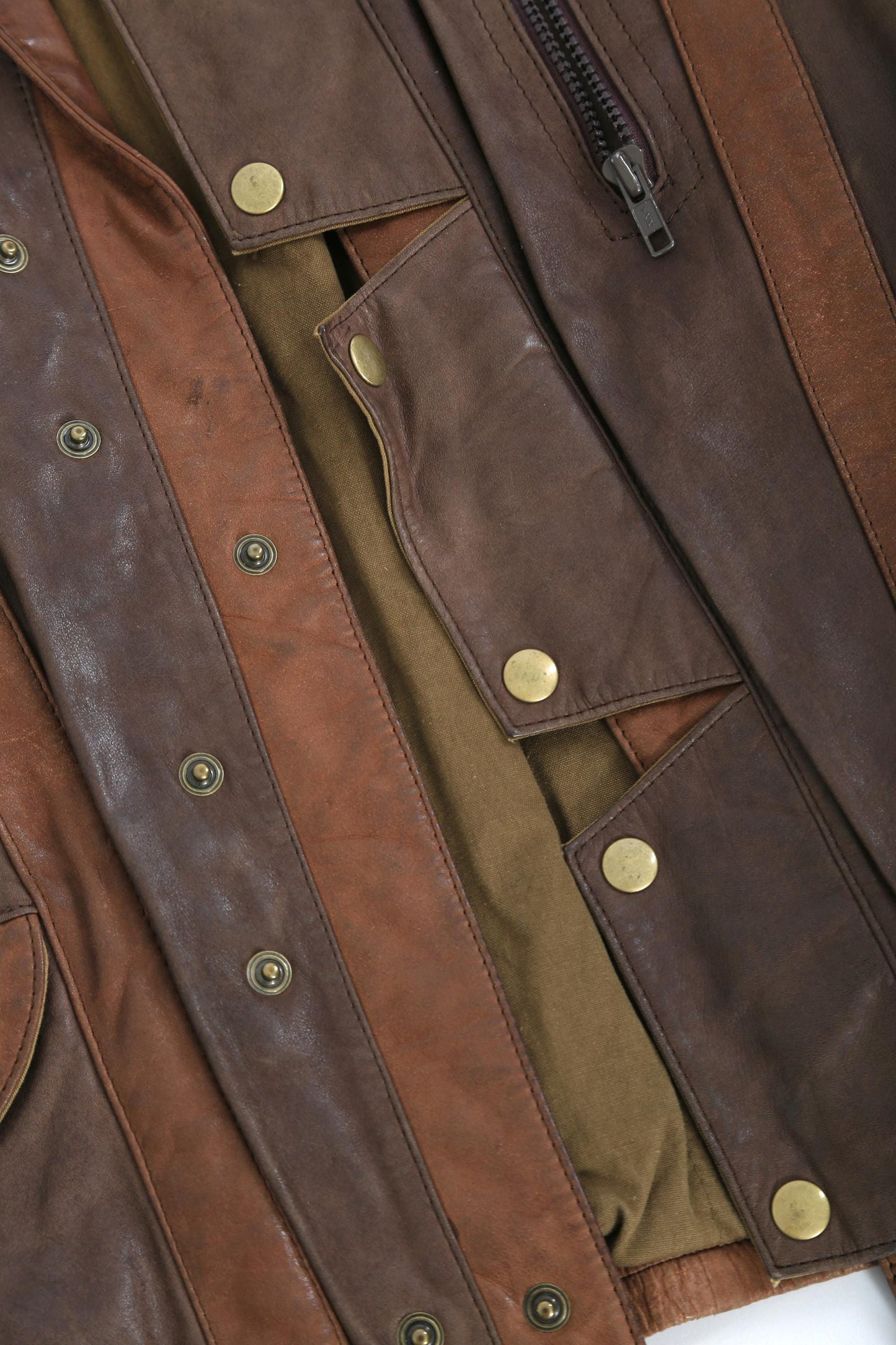 80s M Julian brown leather vest