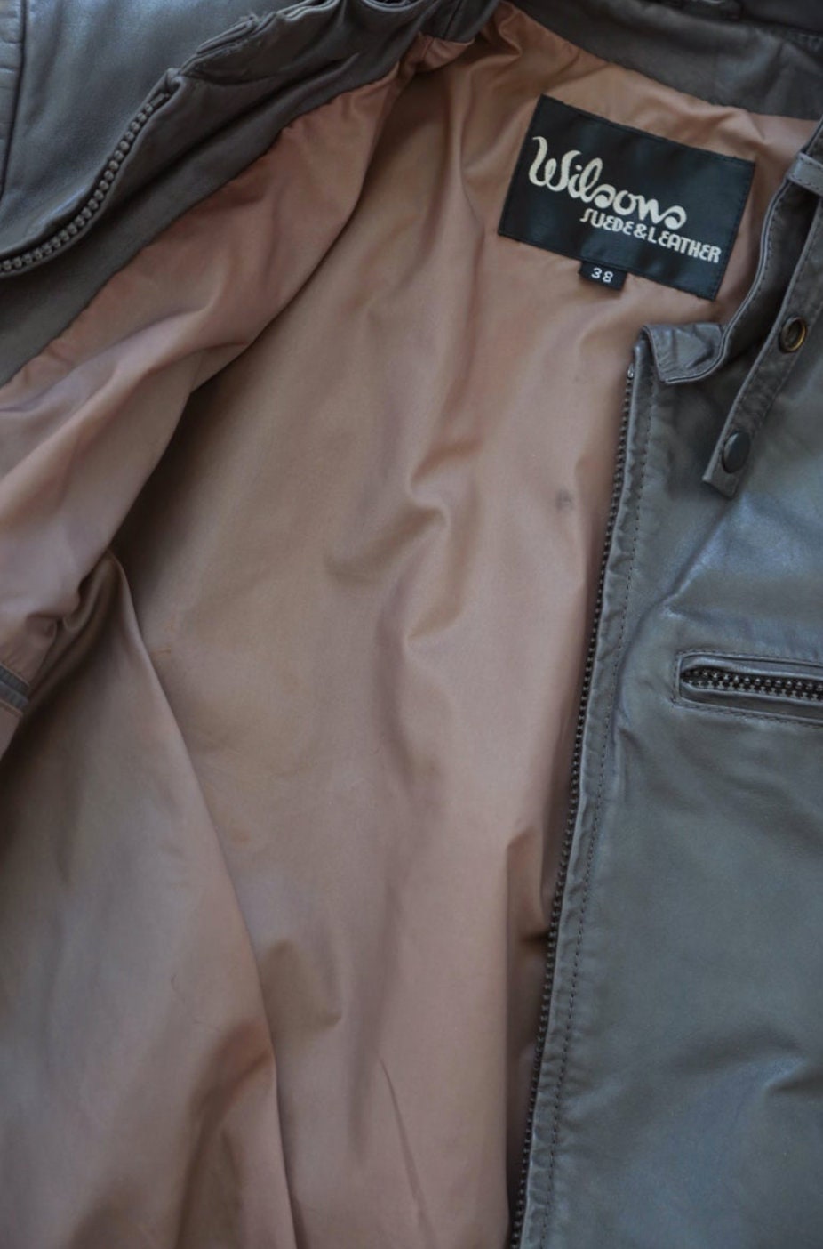 Vintage Wilsons leather striped bomber Jacket | Custom painted vintage jacket