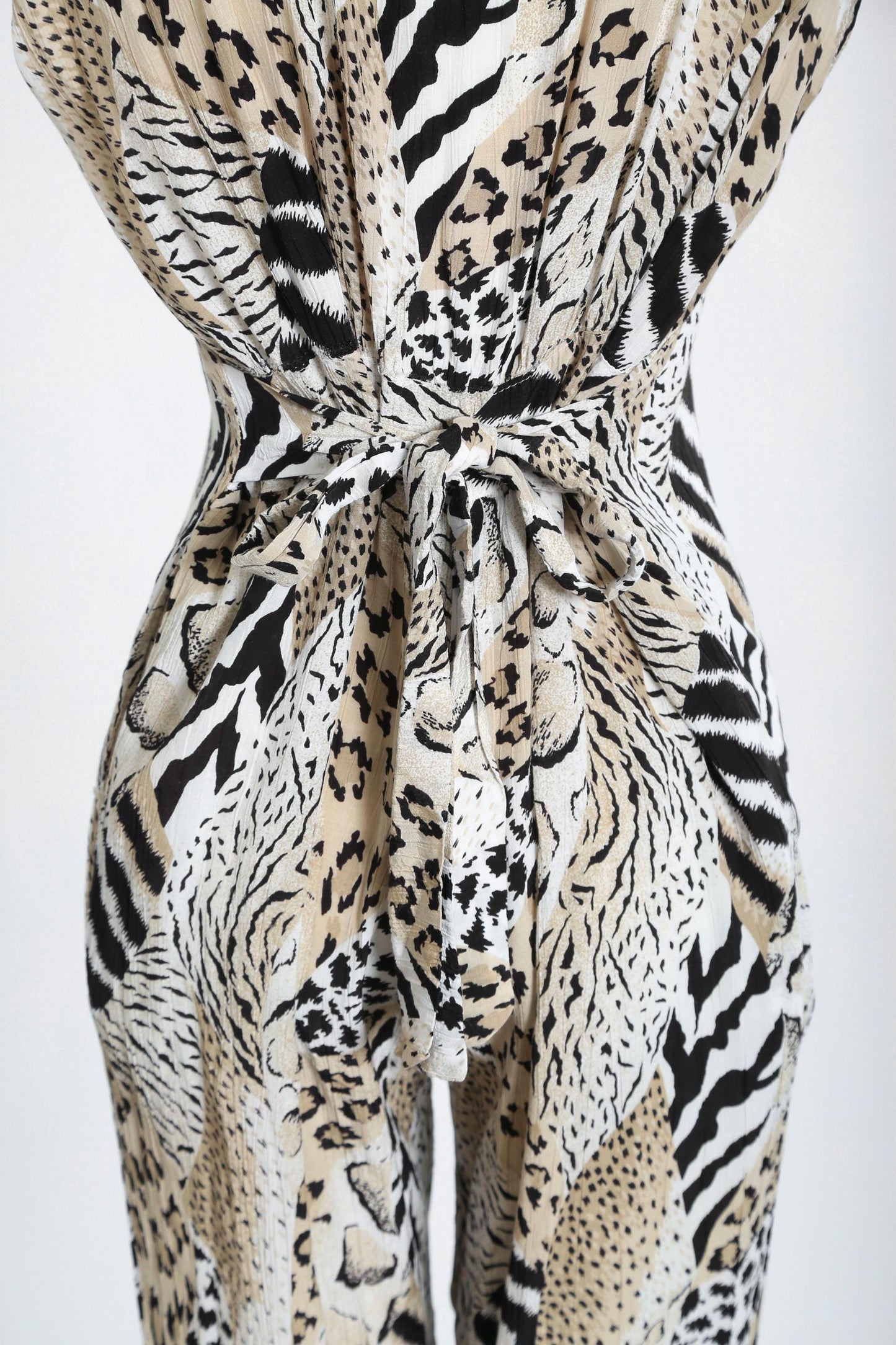 Vintage 80s Animal print French Jumpsuit