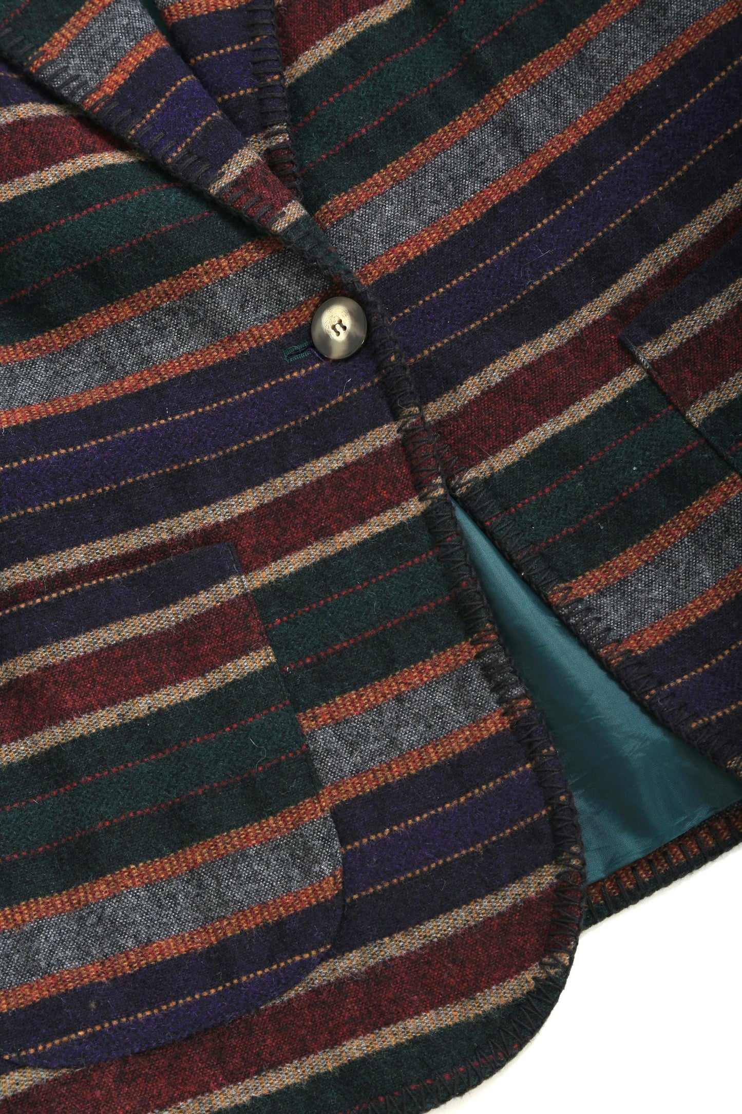 Vintage 90s Striped southwestern wool blend blazer