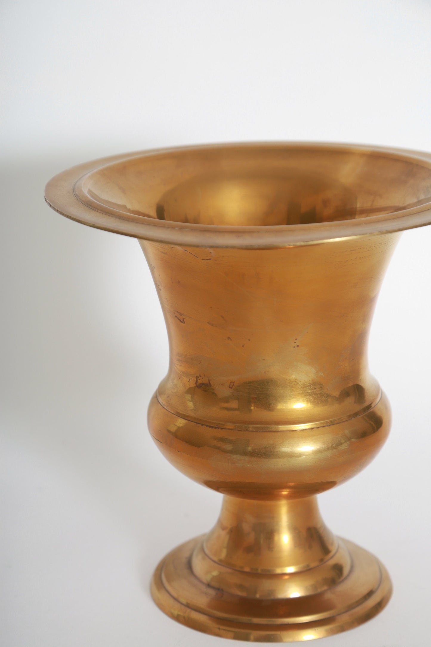 Vintage solid brass vase