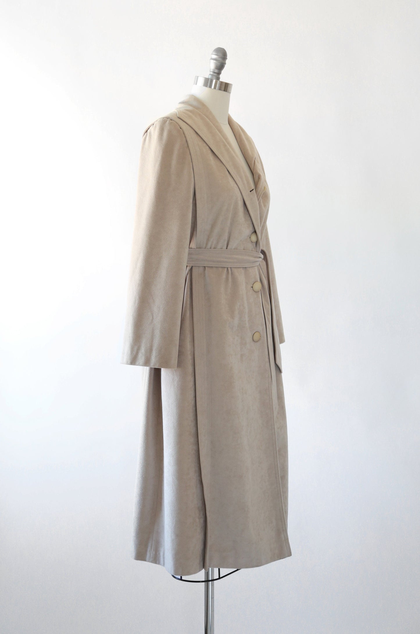 Skin Gear II coat | Vintage 70s Non leather suede trench coat