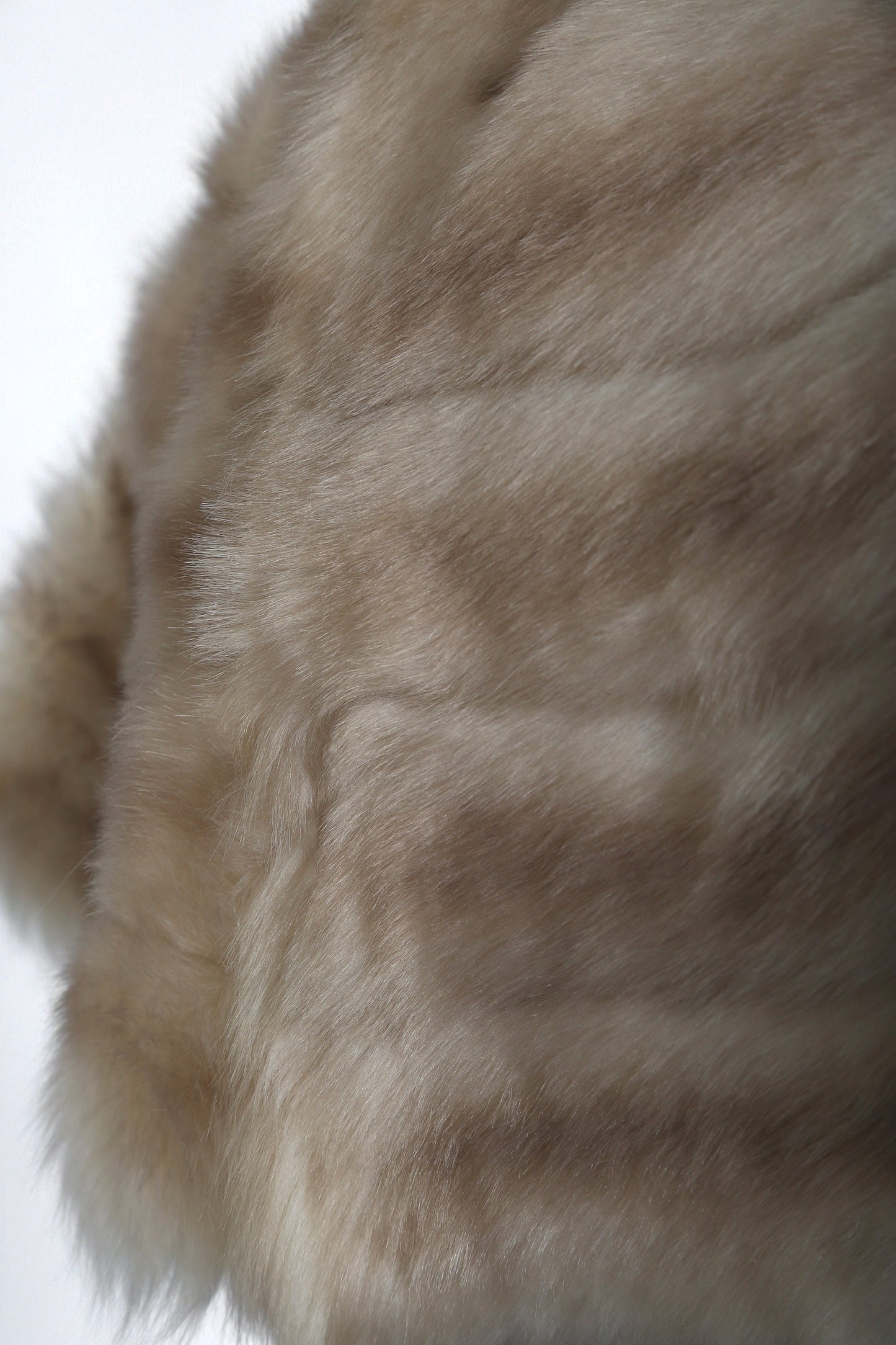 Vintage 50s fox fur stole wrap shawl | wedding white fox fur shawl stole