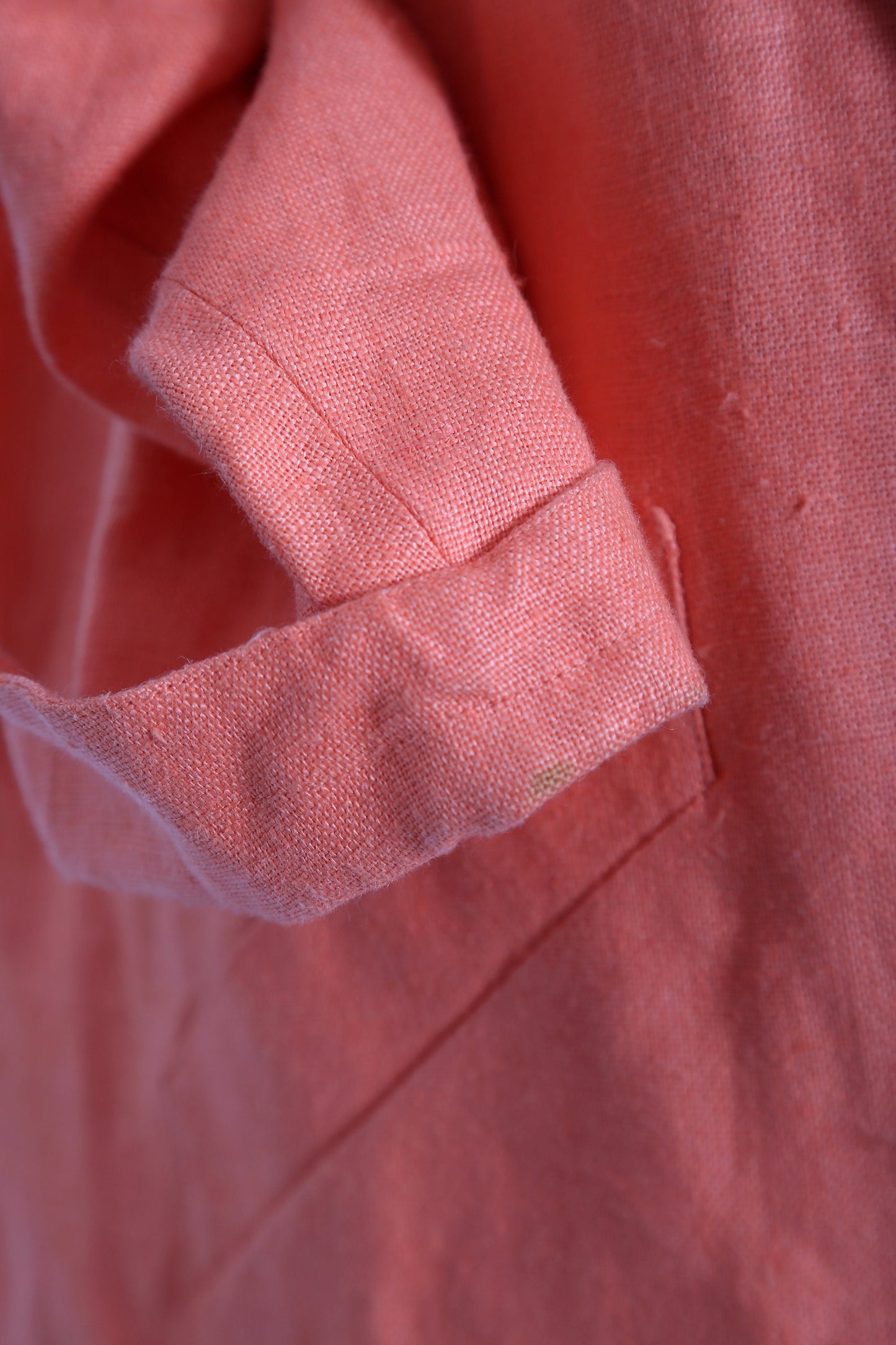 90s oversized salmon orange linen blazer jacket