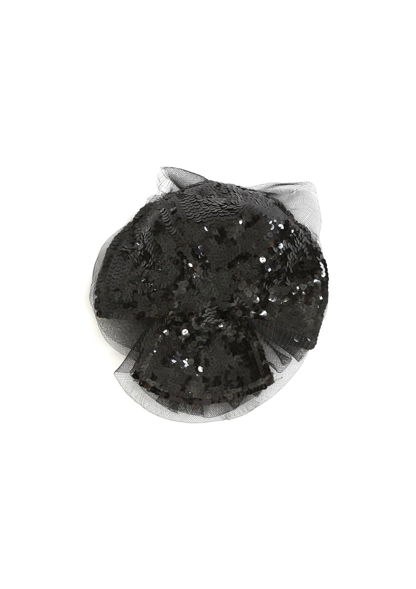 20s Sequin hat | Vintage 1920s black sequin flapper Hat