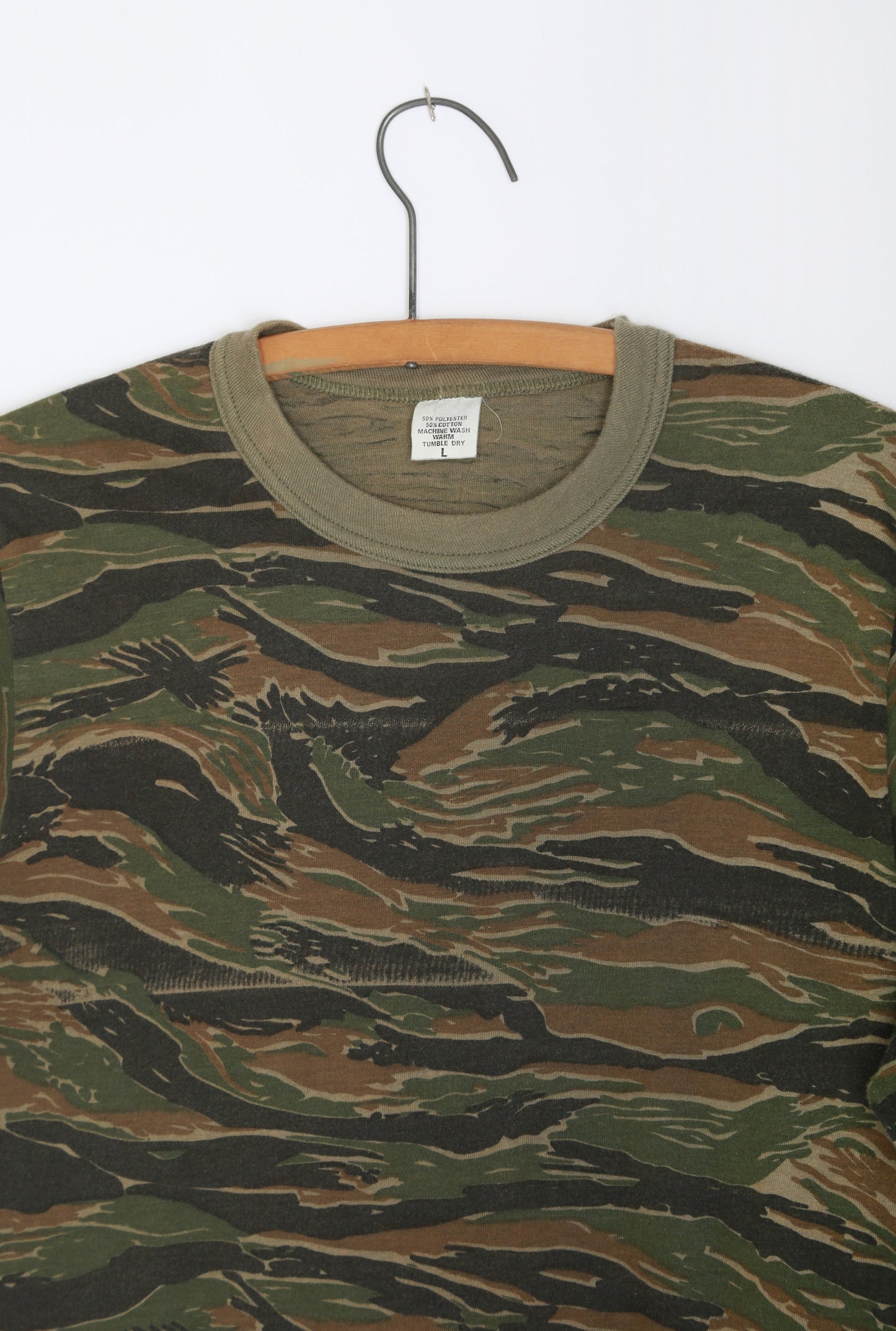 Vintage 80s Jungle Tiger Stripe Camo T-Shirt