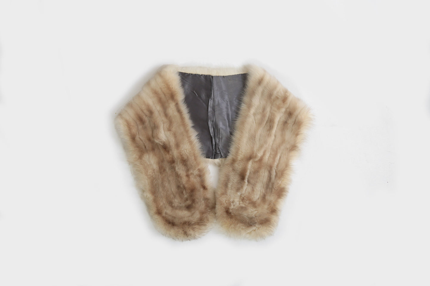 Vintage 50s fox fur stole wrap shawl | wedding white fox fur shawl stole