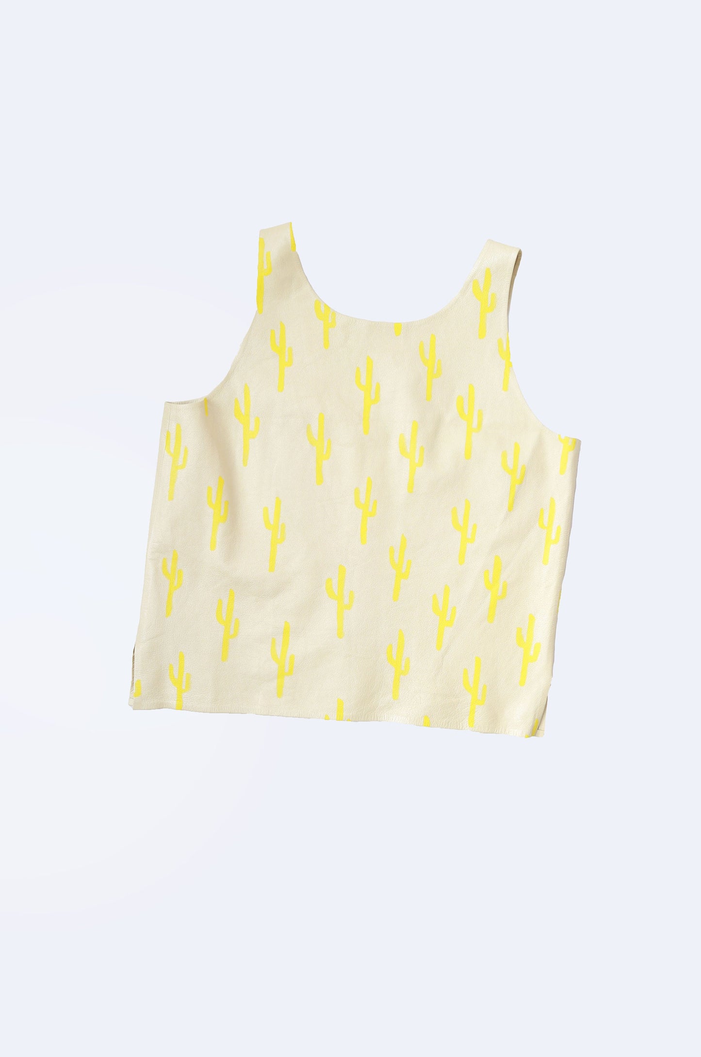 Vintage yellow desert hand painted cactus tank top