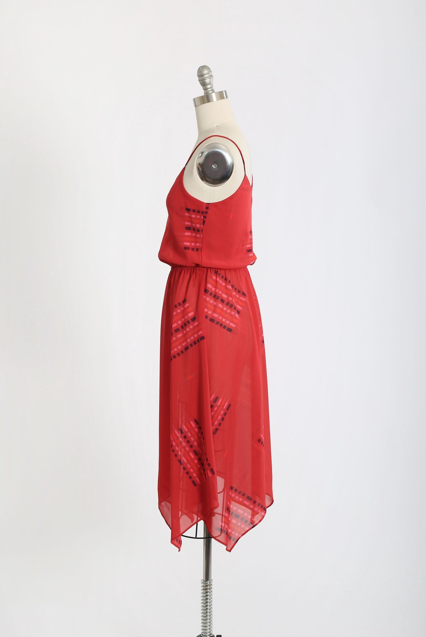 Vintage 70s semi sheer asymmetrical dress