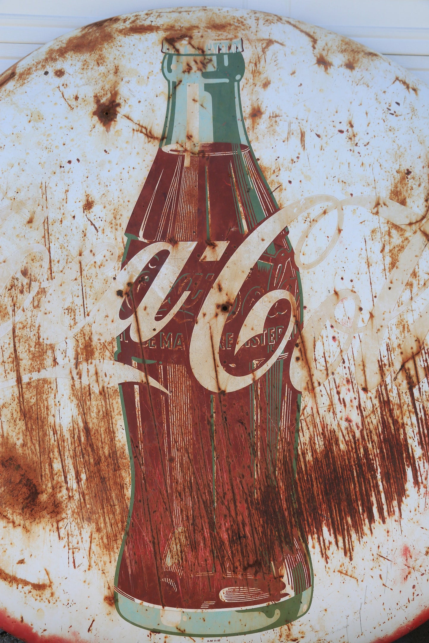 Vintage 1950s COCA COLA button sign