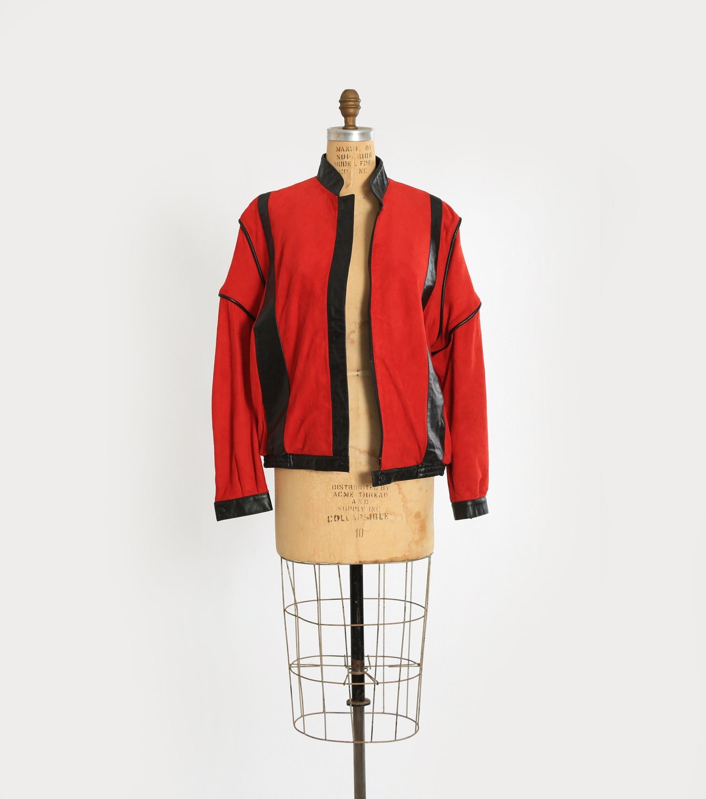 Vintage 1980s "Thriller" Red leather jacket