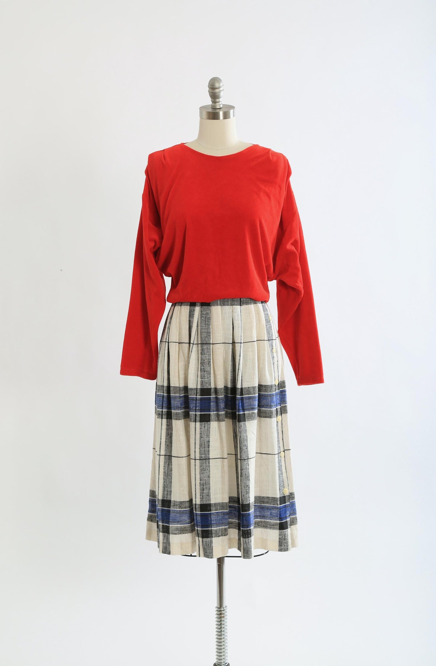 Vintage 80s red terry cloth top