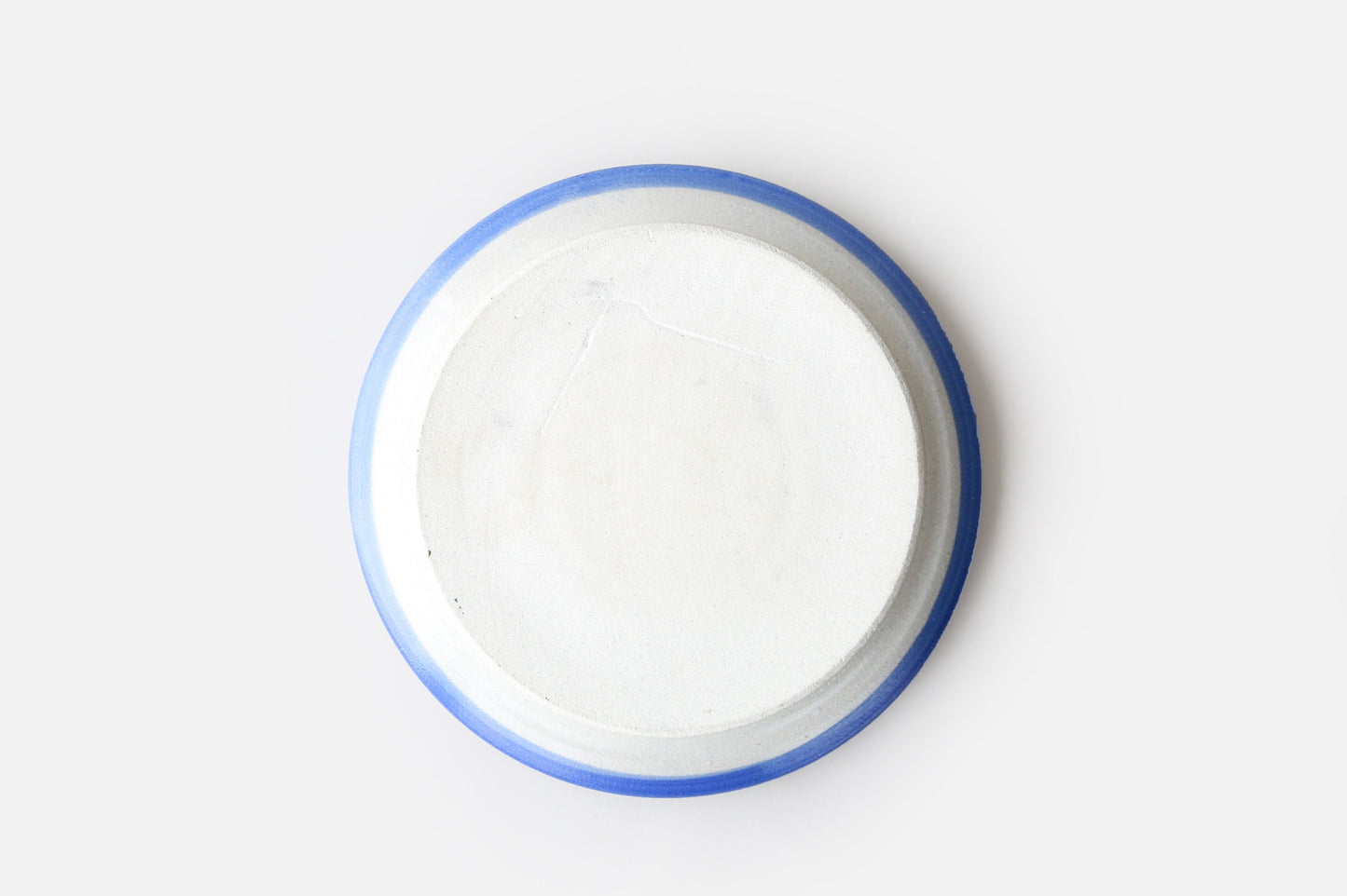 Studio Art stoneware chip dip dish | Vintage stoneware abstract blue serving plate