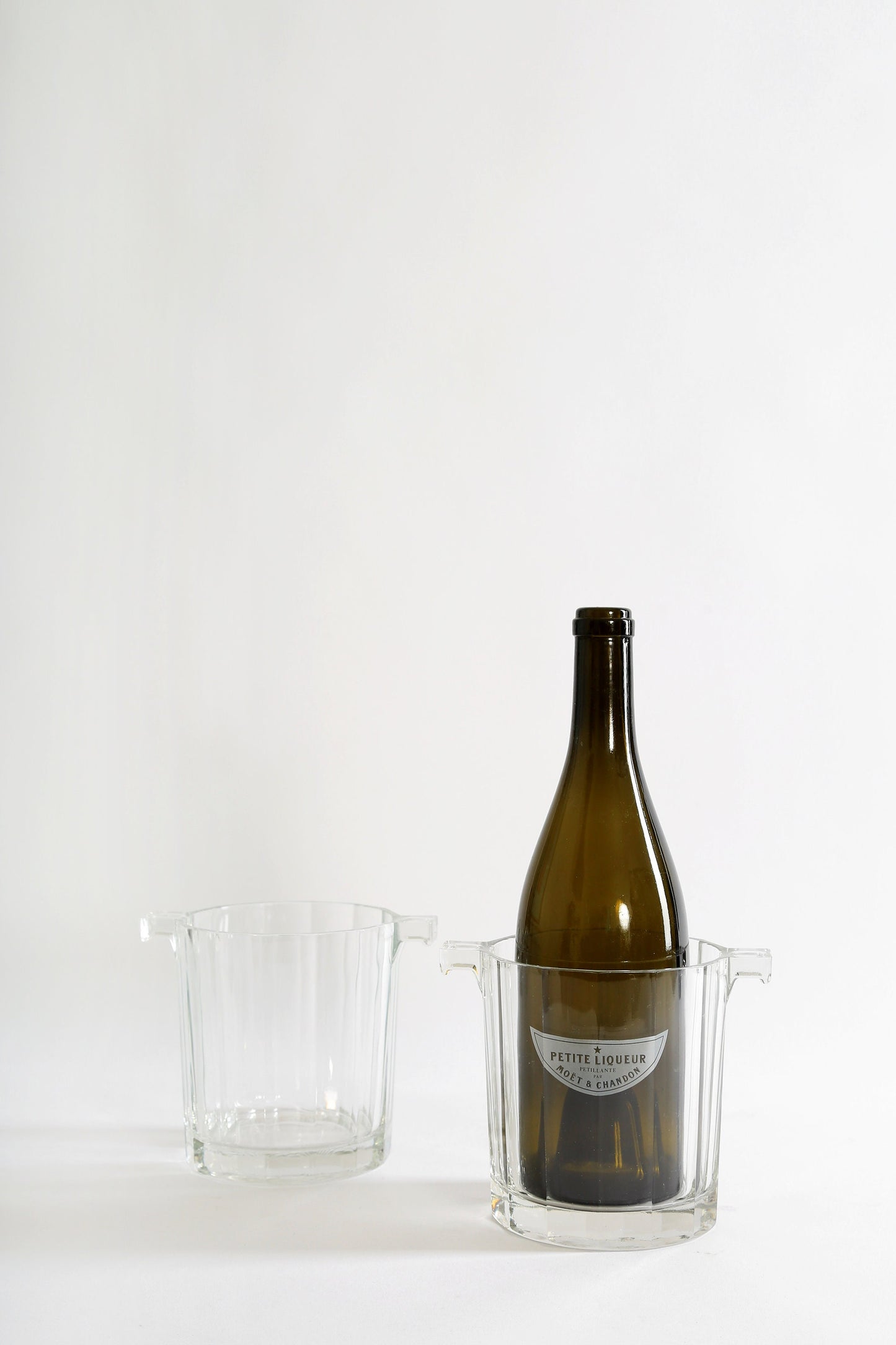 Vintage Moet & Chandon glass ice buckets Pair