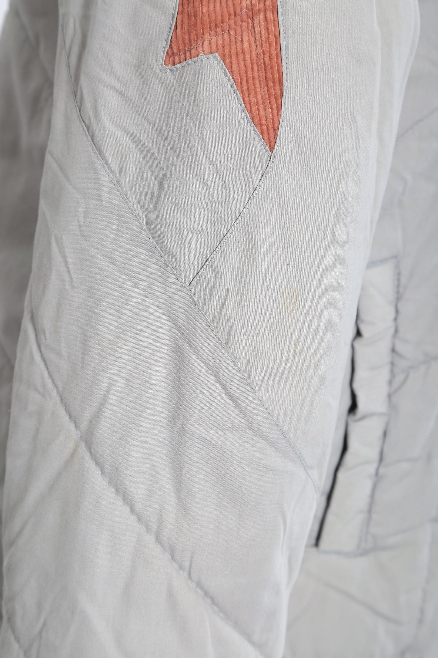 Vintage 80s gray + pink Puffer jacket Vest