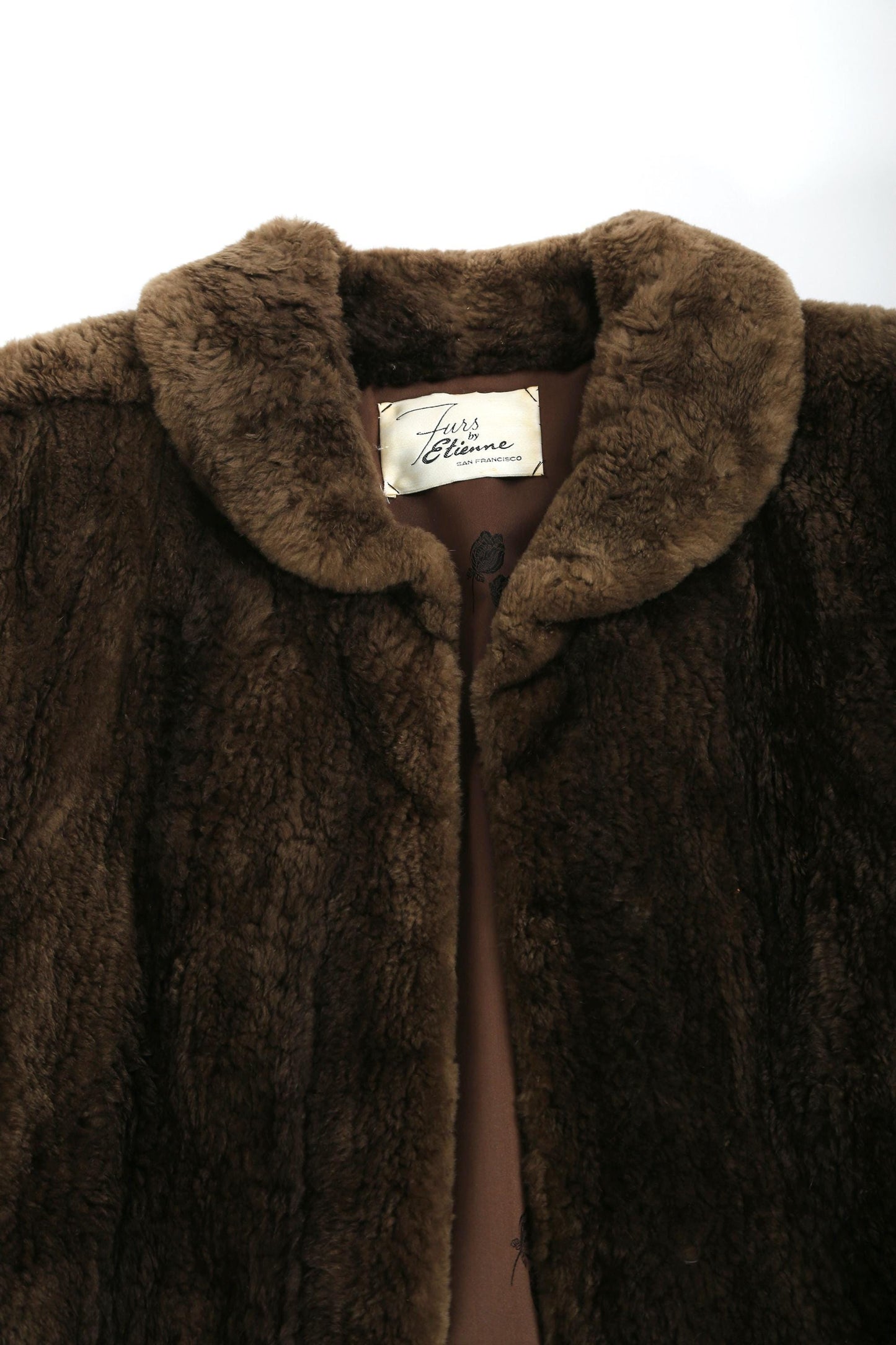 60s Plush mouton lamb fur Coat | Vintage 1960s Mouton Stroller Swing Opera coat