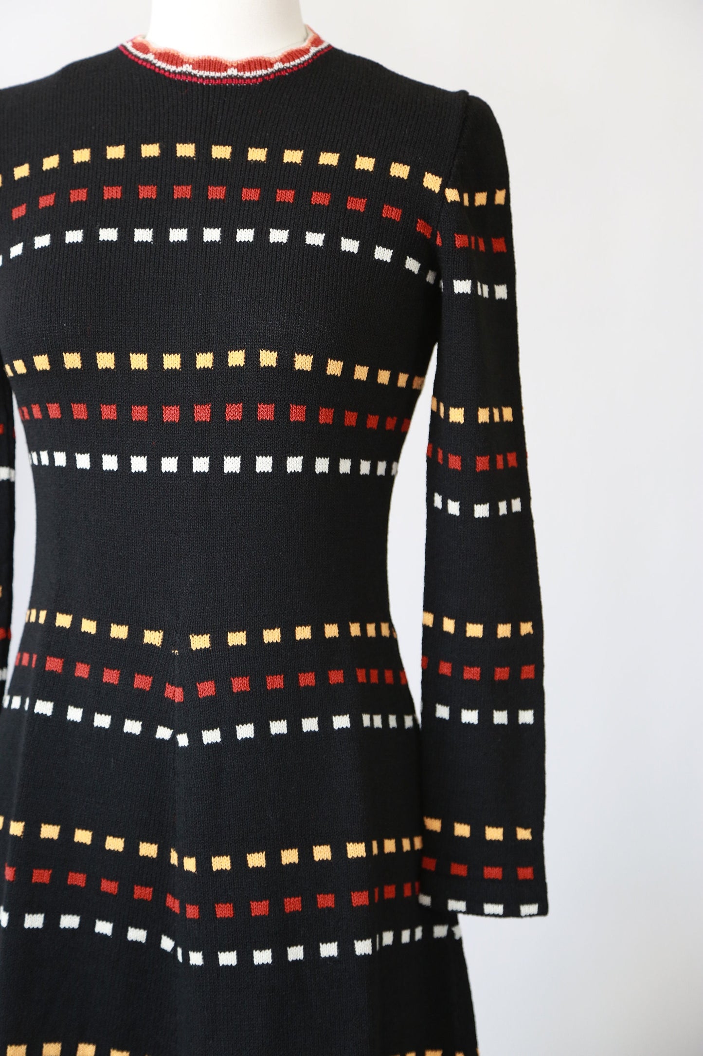 ADOLFO knit dress | Vintage 70s knit sweater dress | ADOLFO New York dress