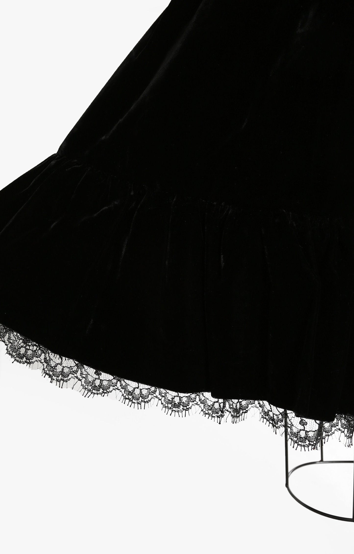 Vintage 1950s black velvet lace dress