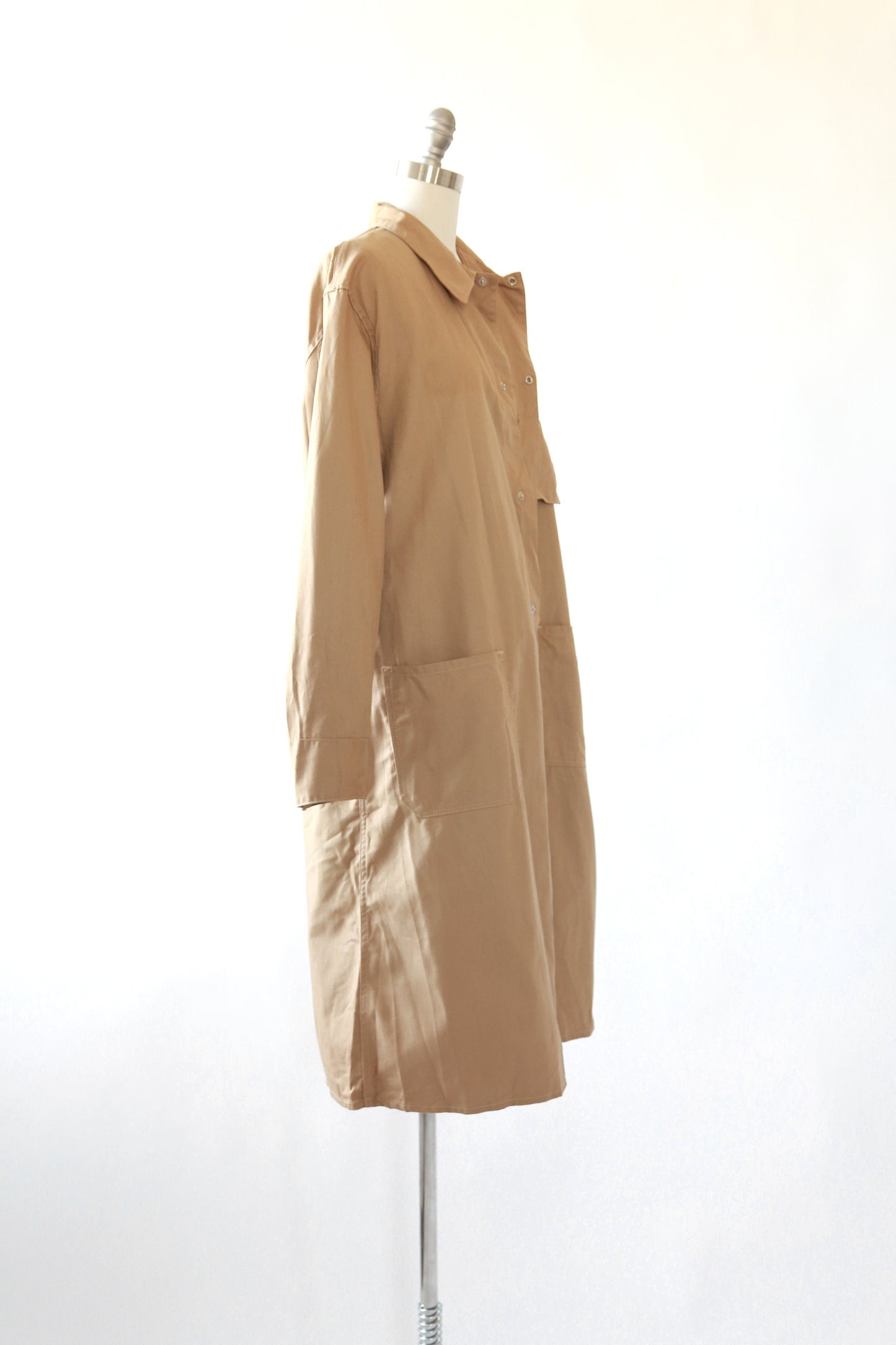 40s Sanforized Canvas Chore coat | Vintage 1940s canvas lab coat