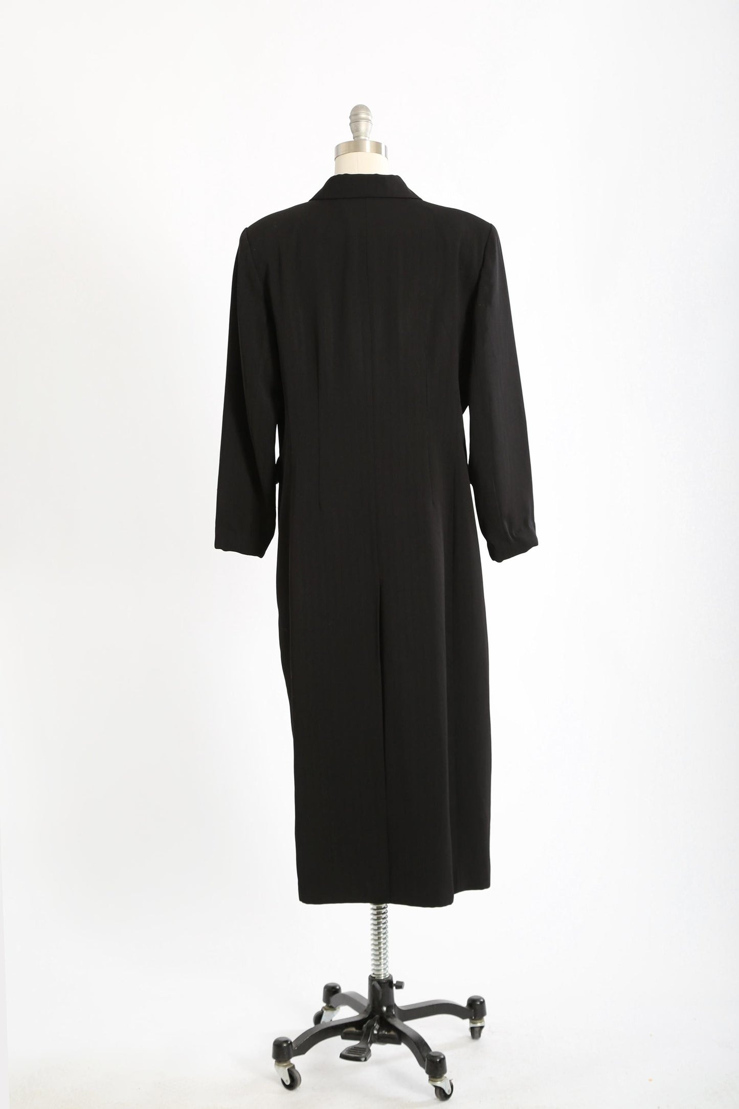 90s black wool coat